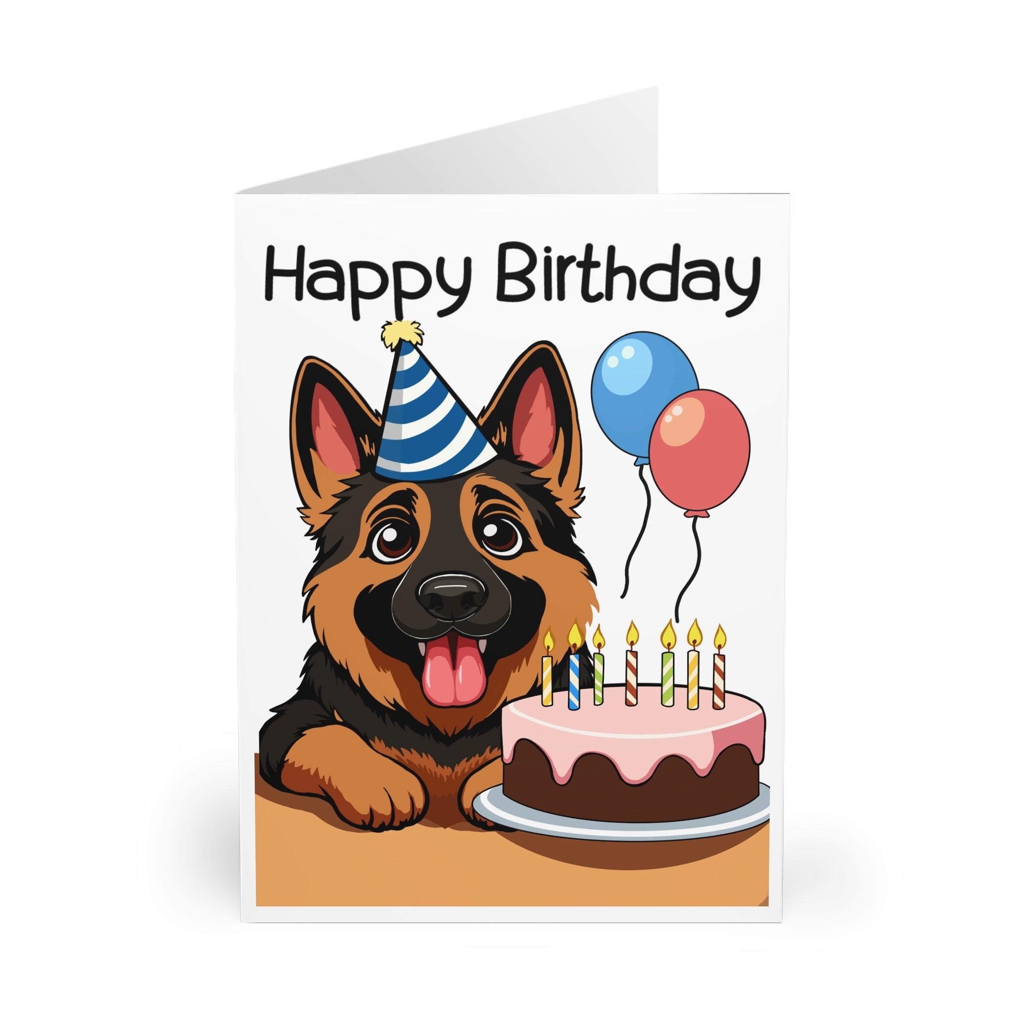 German Shepherd Birthday Card – Funny Dog Greeting | Buy Online from The Home Crafters