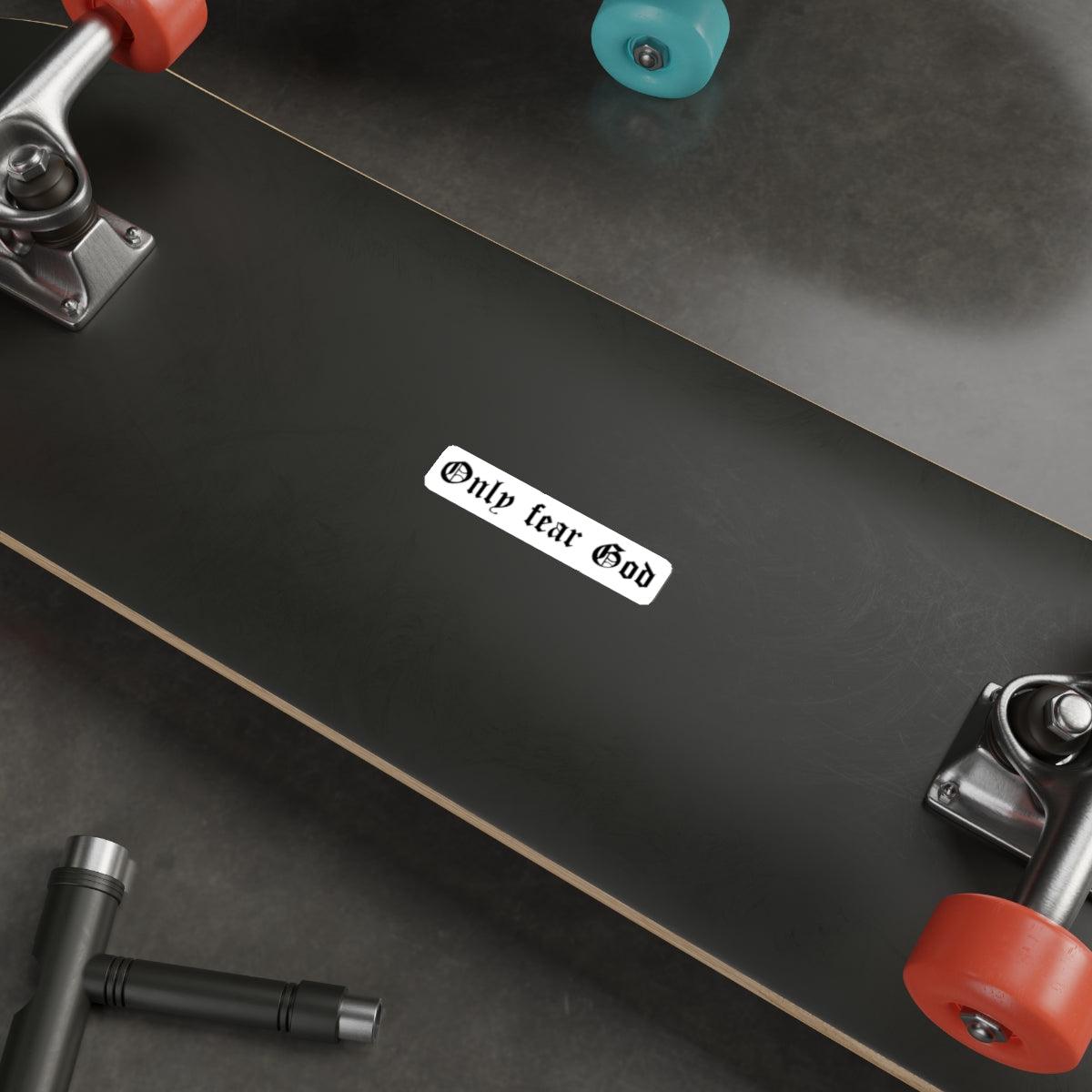 Only Fear God Sticker – Bold Faith - Based Vinyl Decal | Buy Online from The Home Crafters