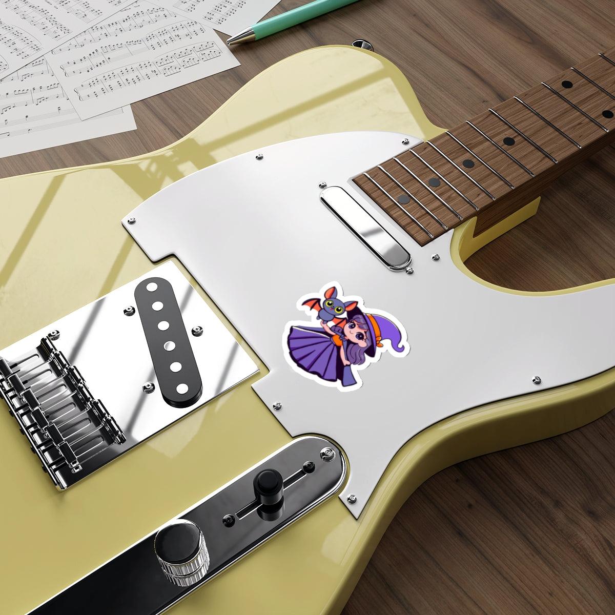 Witch and Bat Waterproof Sticker | Buy Online from The Home Crafters