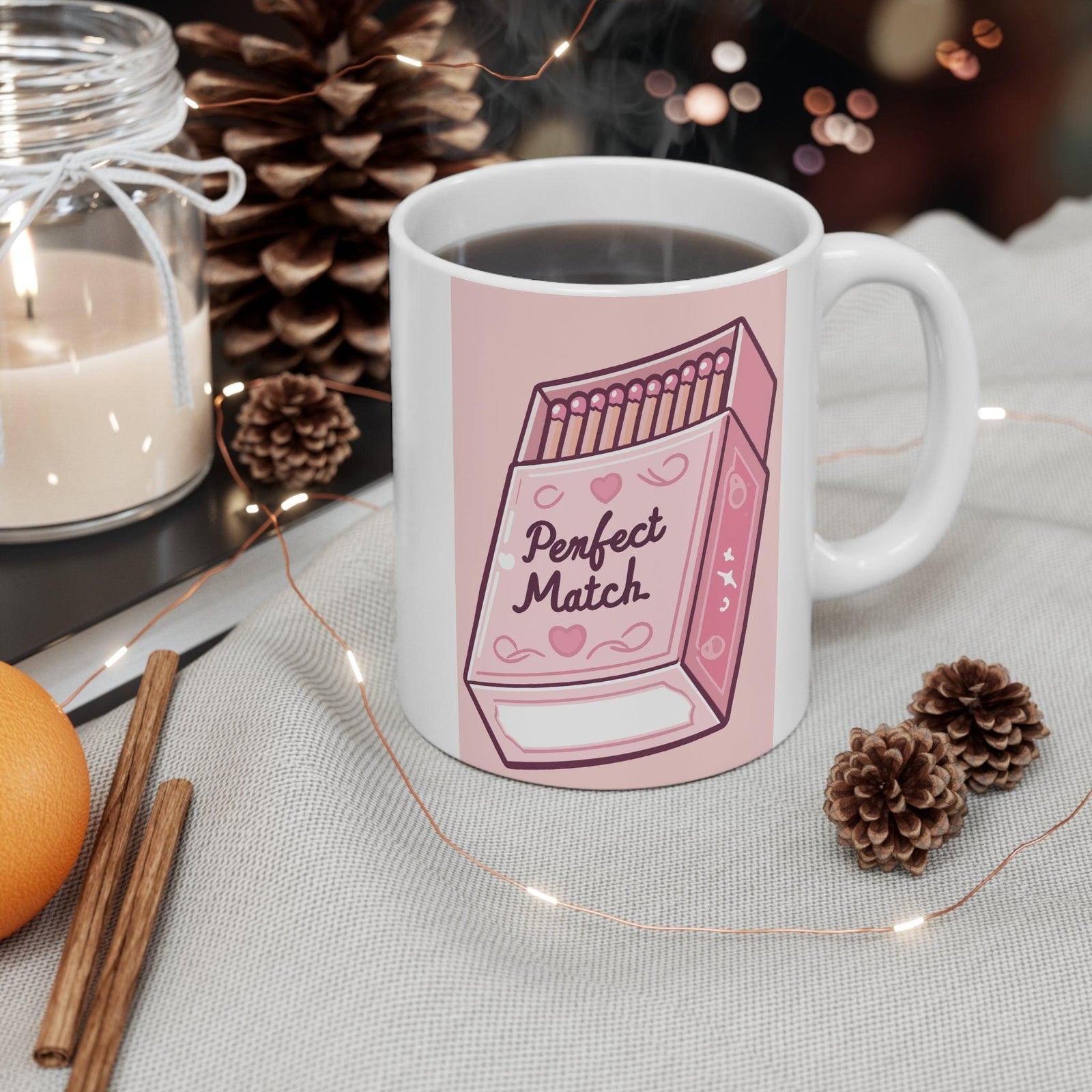 Perfect Match Pink Matchbox Mug | Cute 11 oz Gift | Buy Online from The Home Crafters