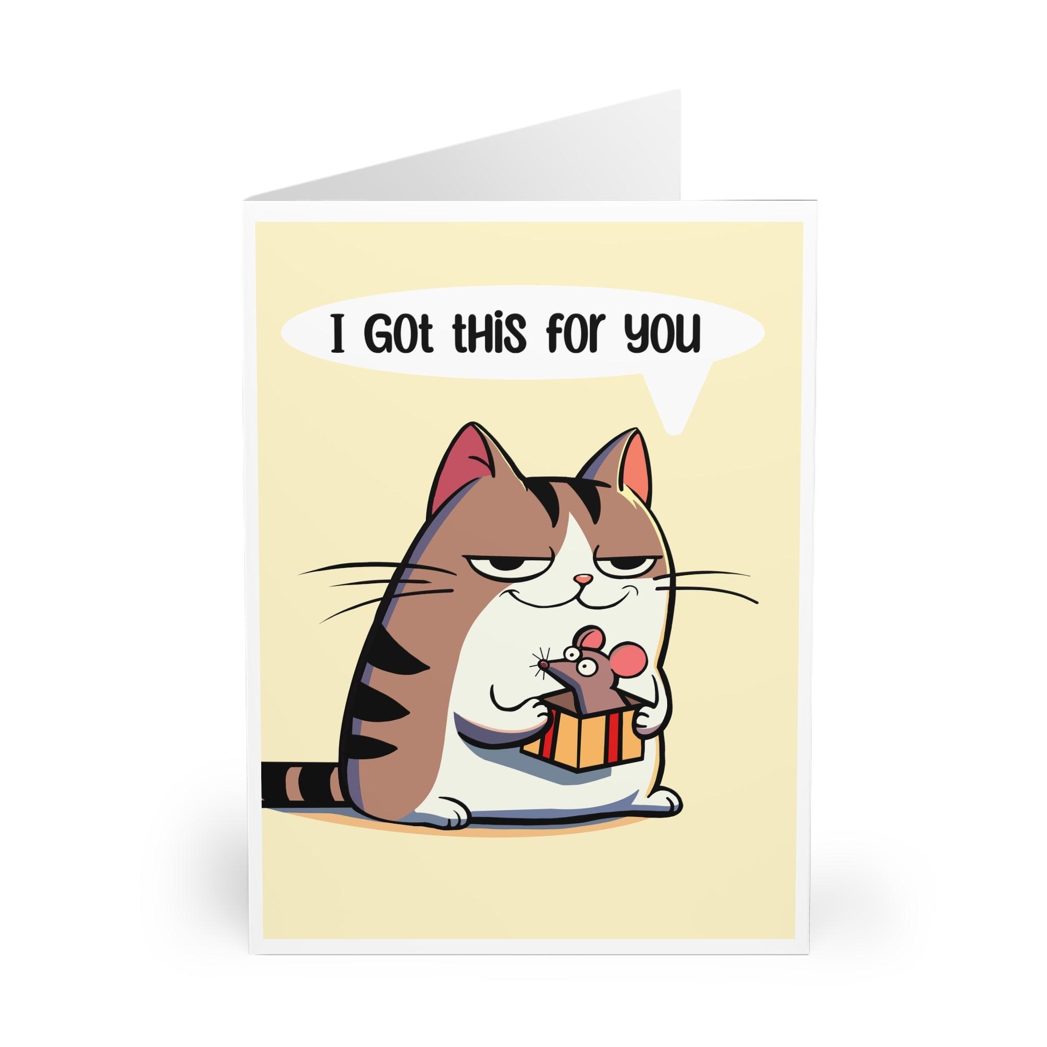 Whimsical Cat Gift Card | “I Got This For You” | Buy Online from The Home Crafters
