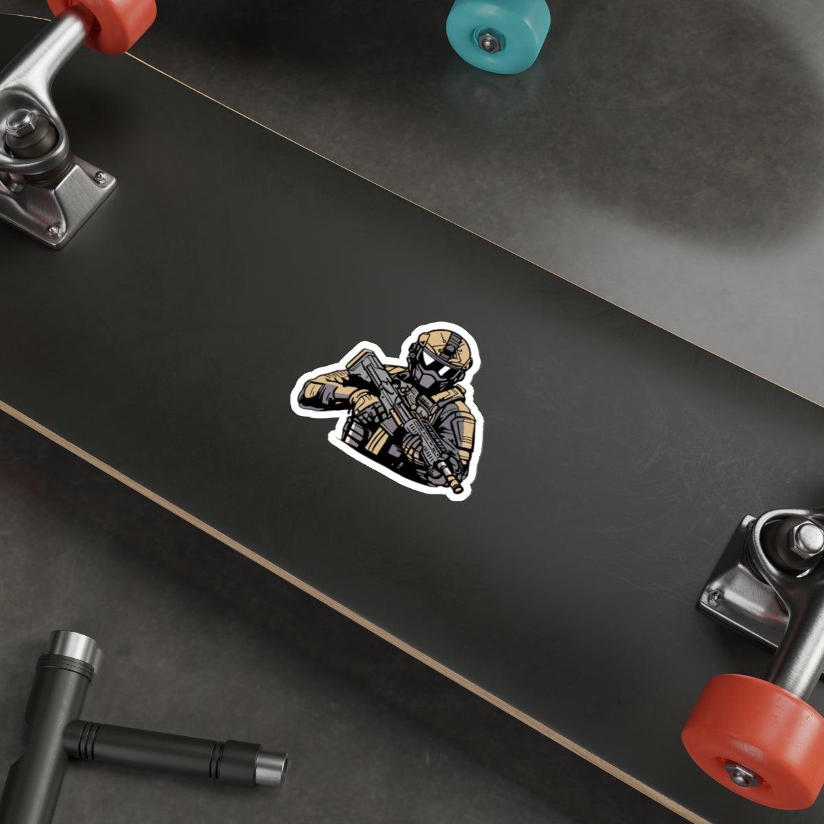 Masked Soldier Waterproof Vinyl Sticker | Buy Online from The Home Crafters