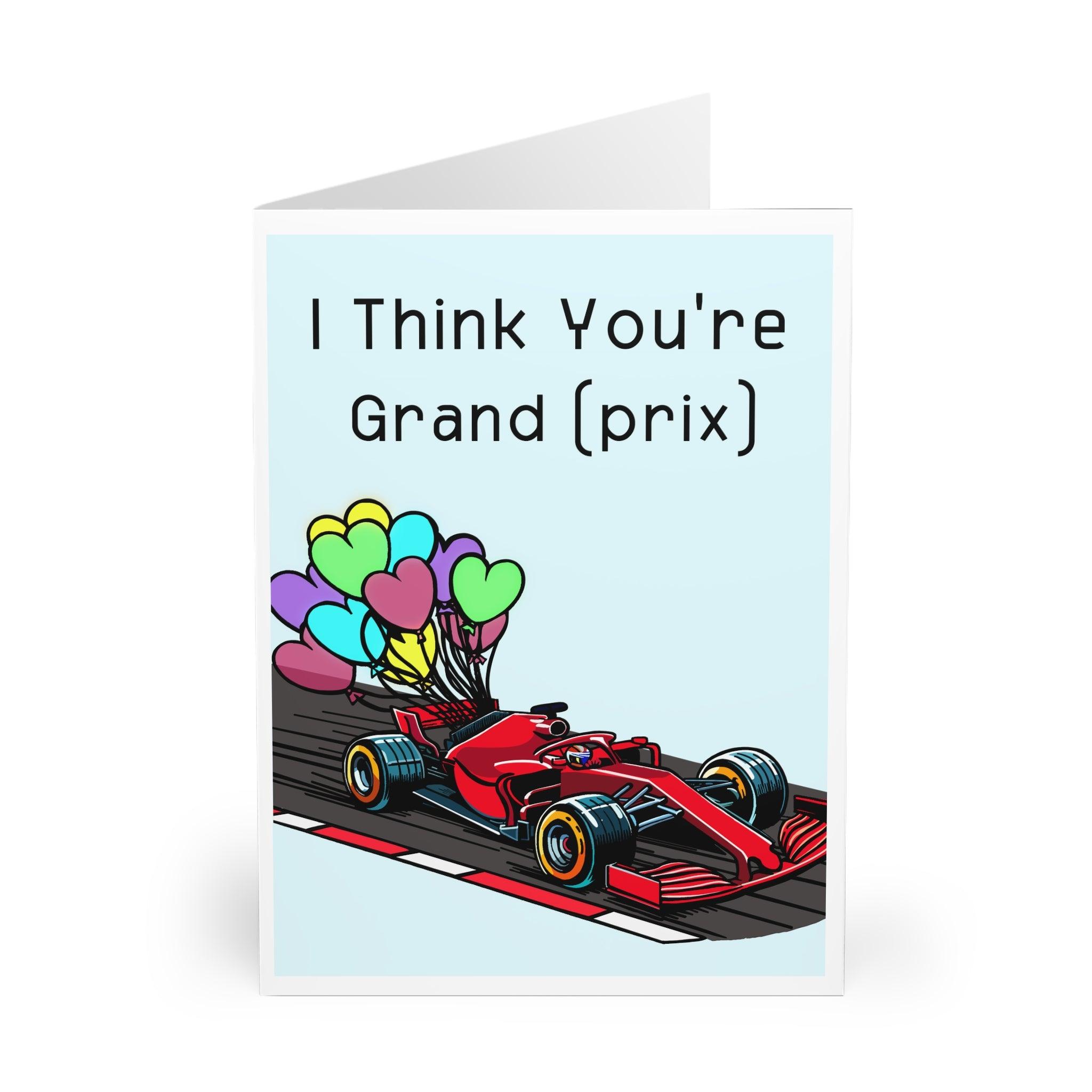 I Think You're Grand (Prix) Card – Funny Motorsport Love | Buy Online from The Home Crafters