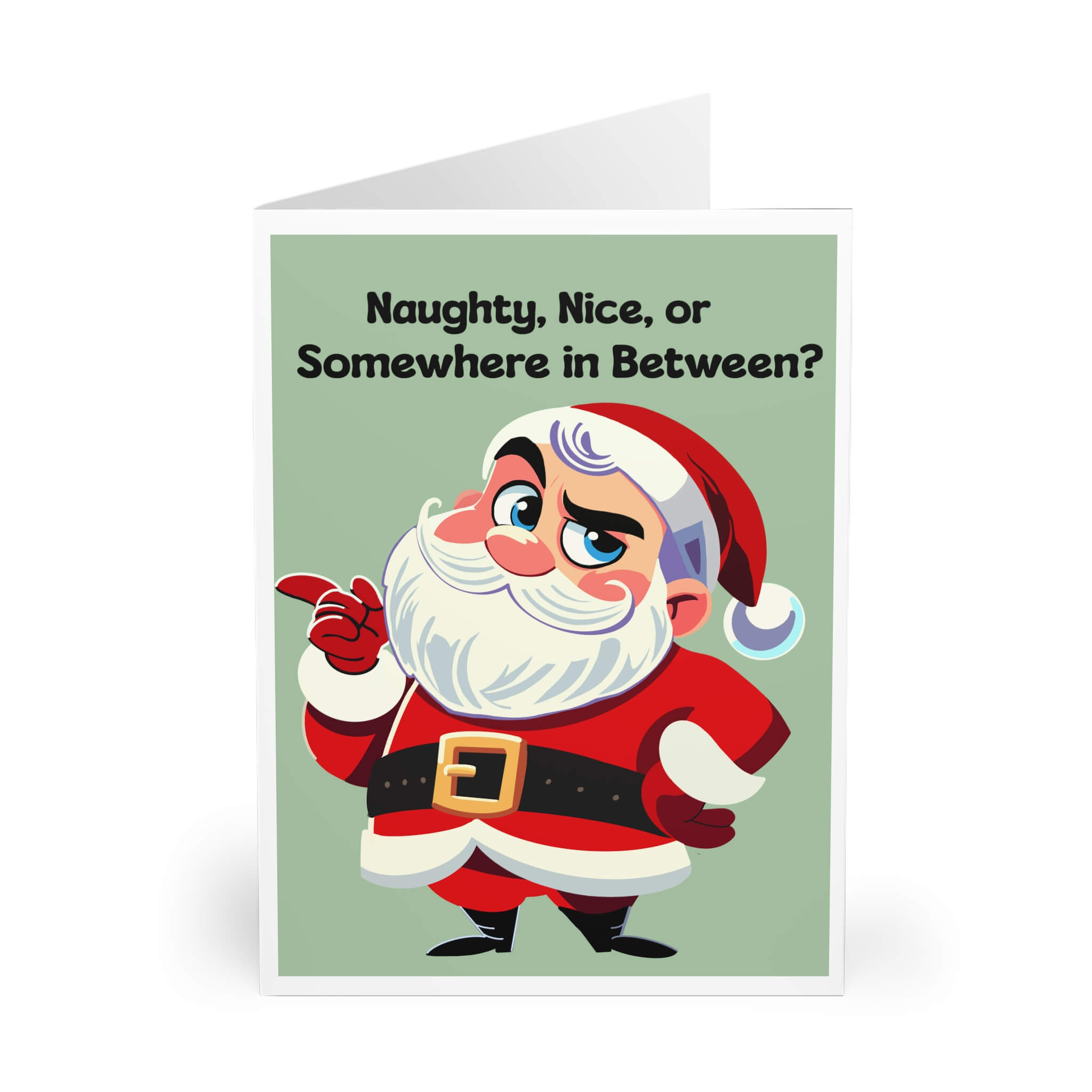 Naughty, Nice, or In Between? – Cheeky Xmas Card | Buy Online from The Home Crafters