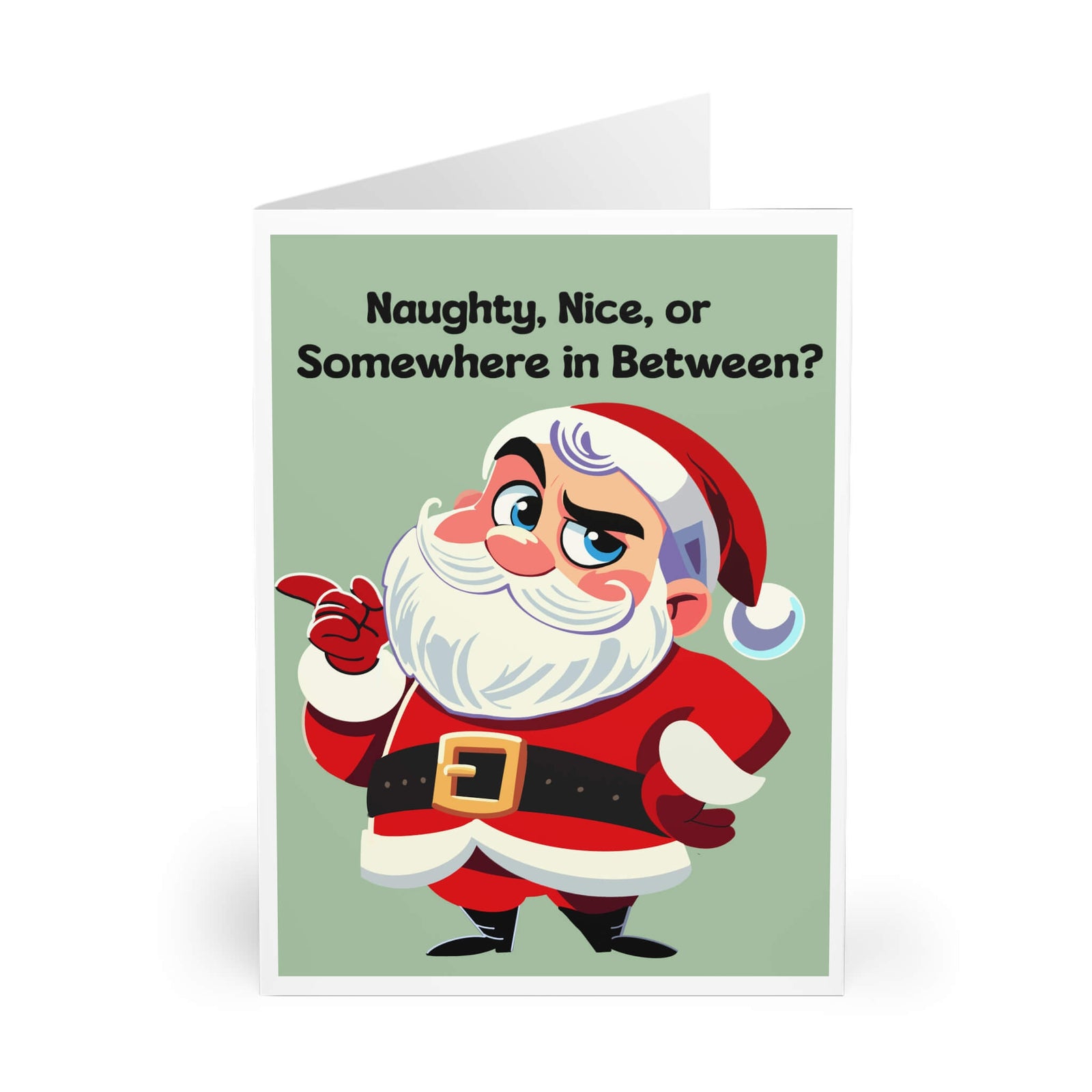 Naughty, Nice, or In Between? – Cheeky Xmas Card | Buy Online from The Home Crafters