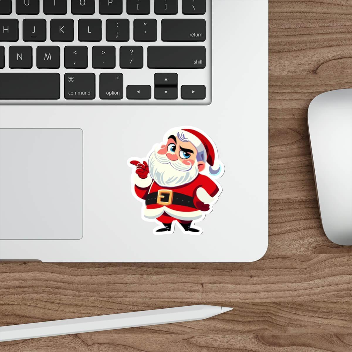 Cheeky Santa Sticker – Funny Christmas Vinyl Decal | Buy Online from The Home Crafters