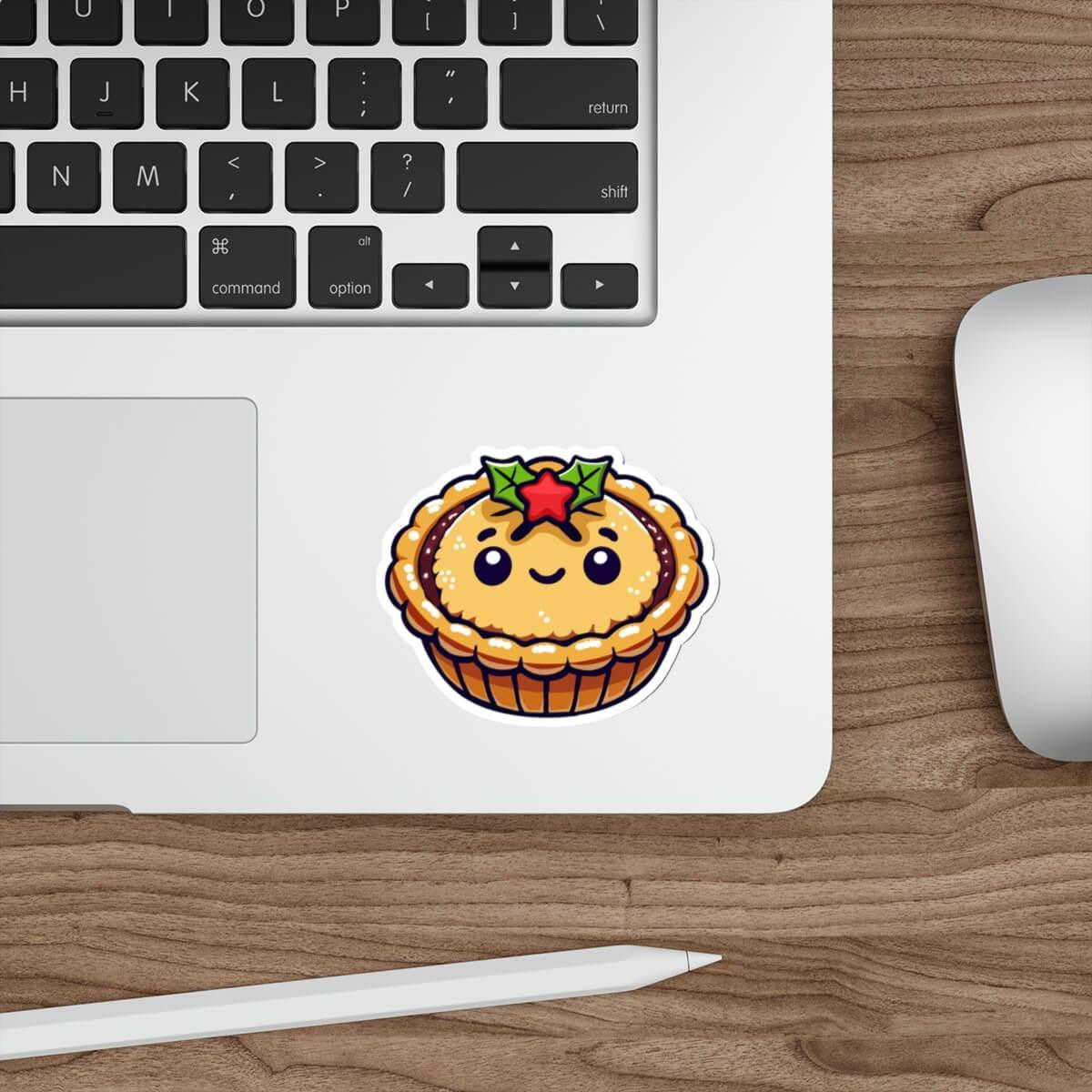Adorable Mince Pie Sticker – Waterproof Vinyl | Buy Online from The Home Crafters