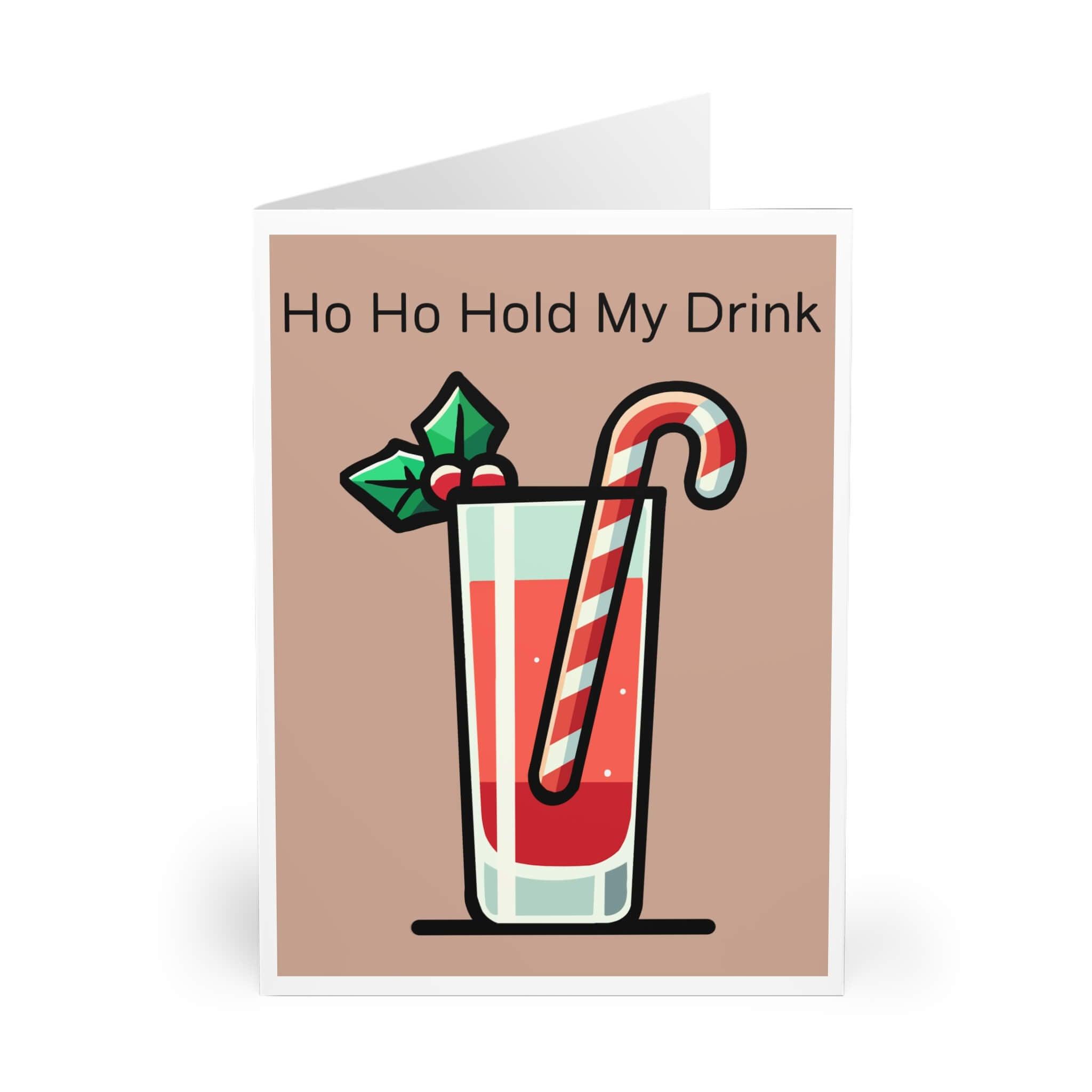 Ho Ho Hold My Drink – Funny Christmas Party Card | Buy Online from The Home Crafters