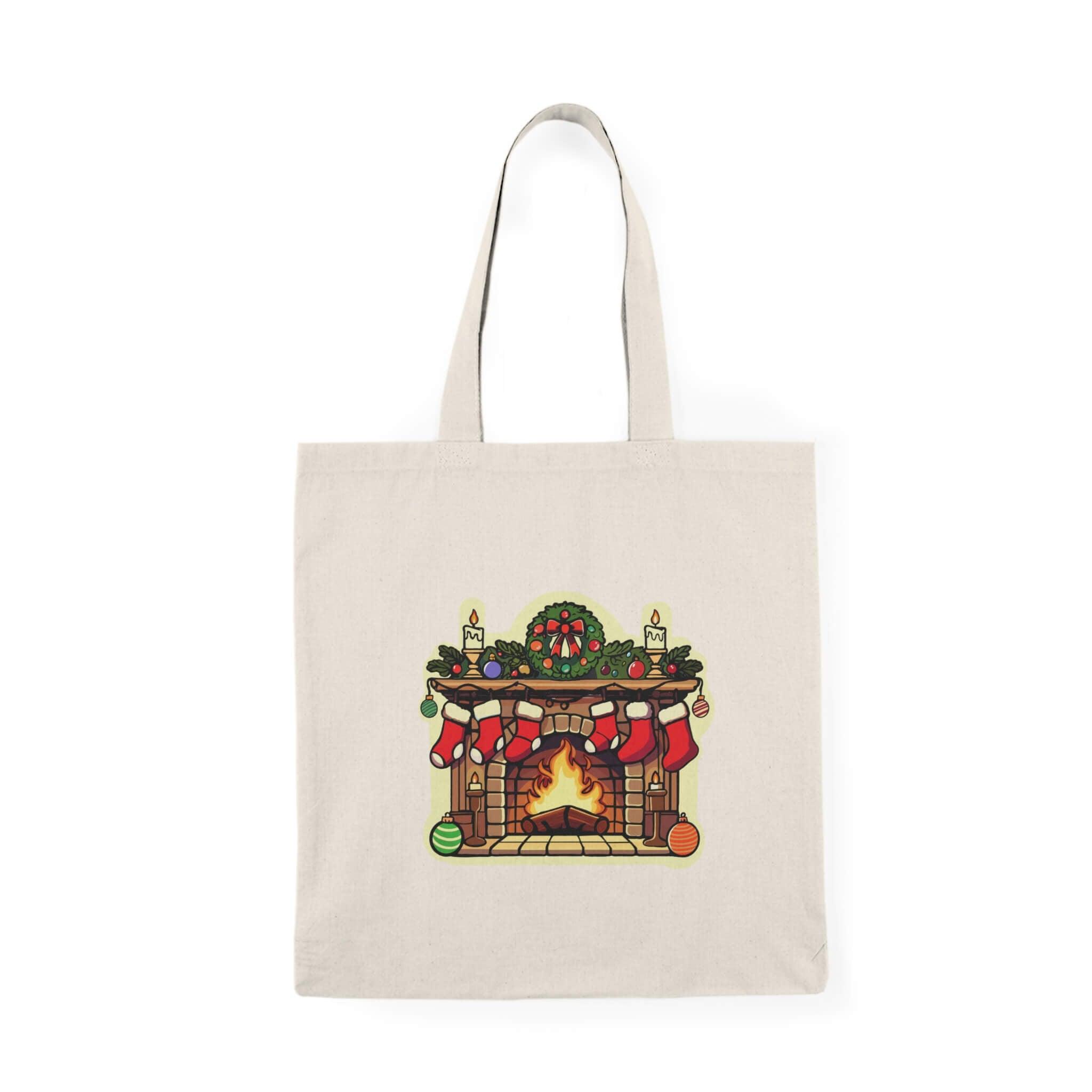 Cozy Fireplace Christmas Tote – Festive Shopper | Buy Online from The Home Crafters