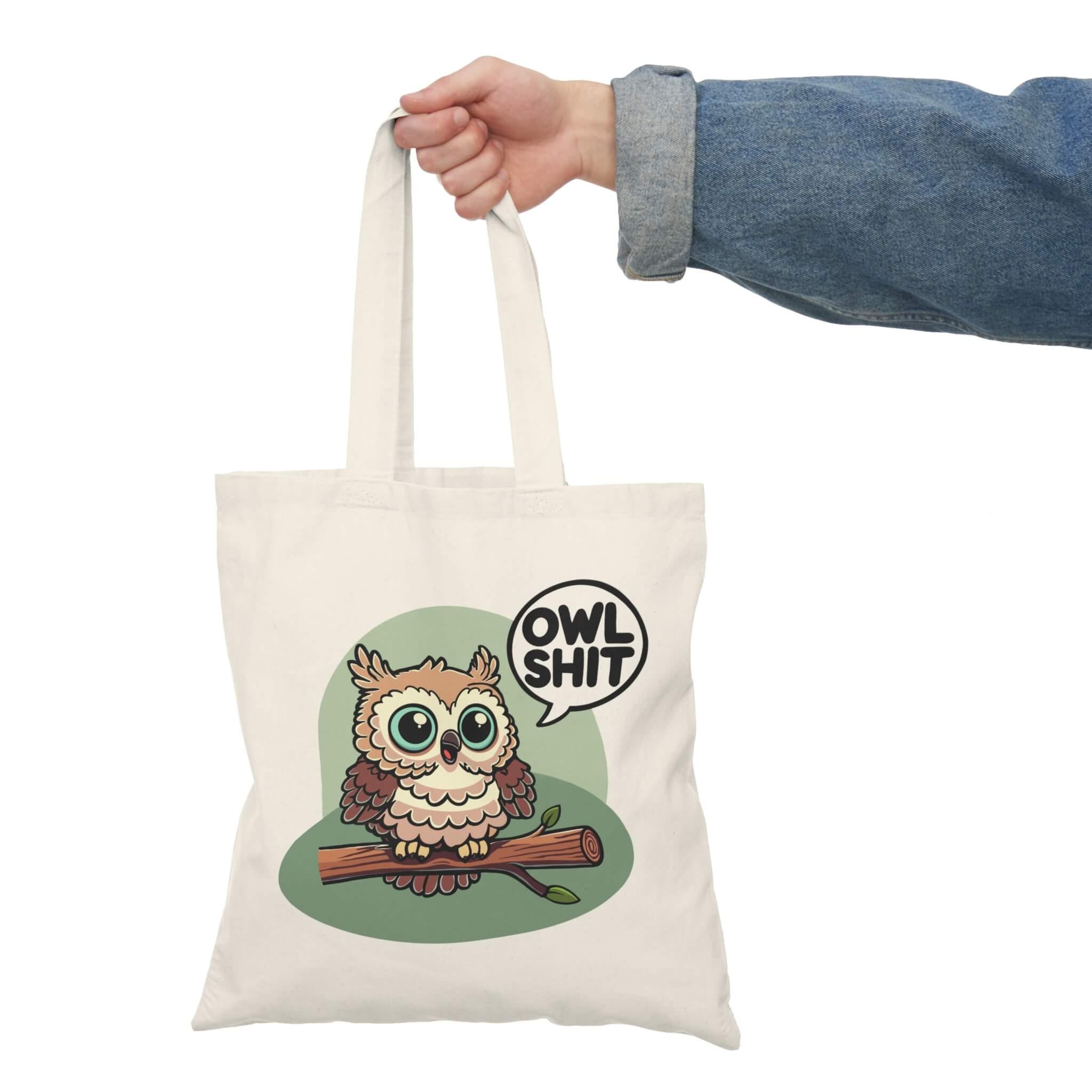 Owl Shit Tote – Funny Eco - Friendly Cotton Shopper | Buy Online from The Home Crafters