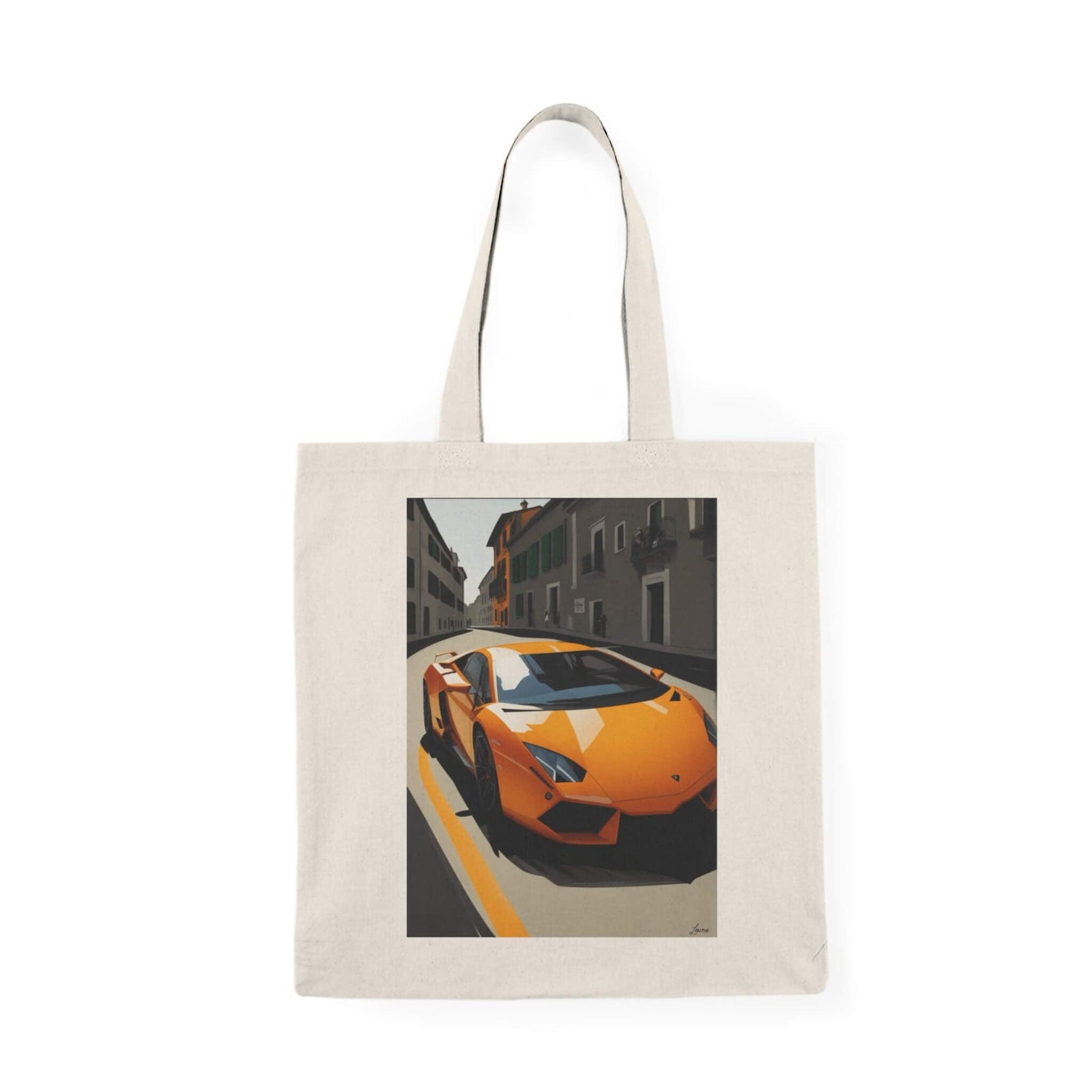 Urban Lamborghini Tote – Orange Supercar Shopper | Buy Online from The Home Crafters