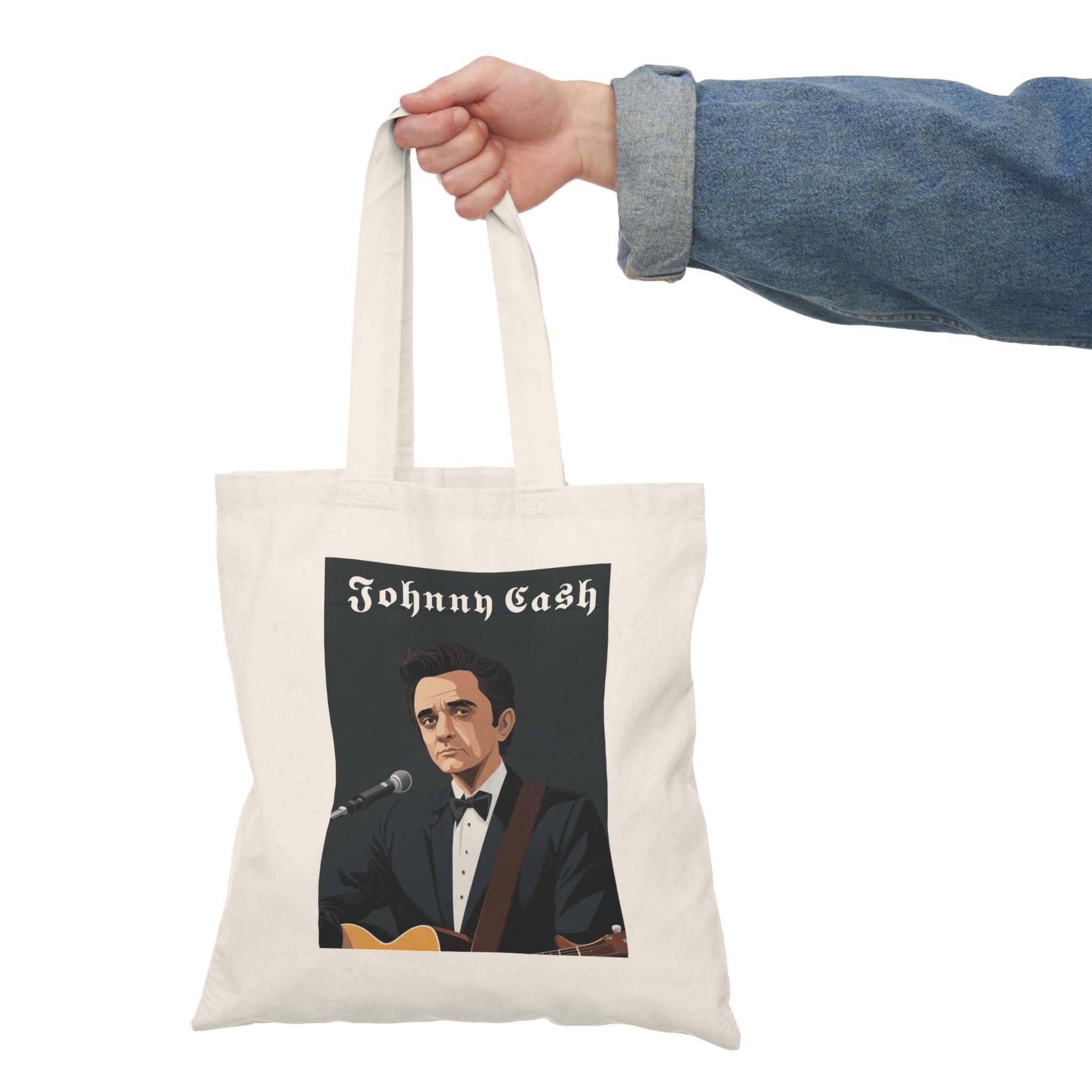 Johnny Cash Tote – Music Legend Recycled Shopper | Buy Online from The Home Crafters