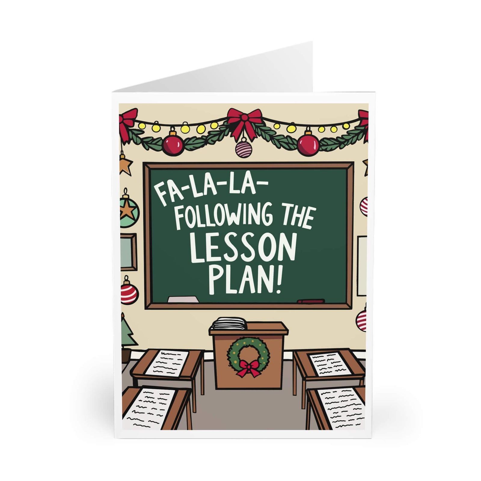 Fa - La - La Following the Lesson Plan – Teacher Xmas Card | Buy Online from The Home Crafters