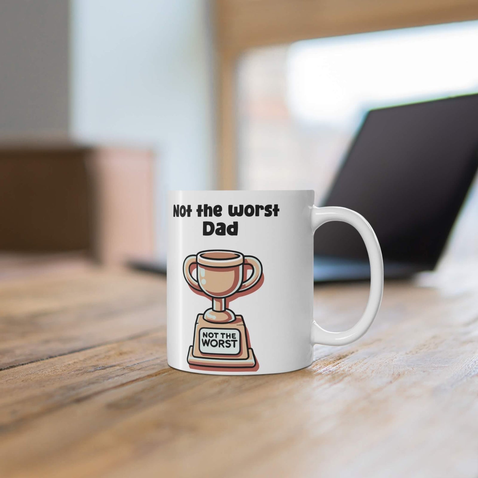 “Not the Worst” Trophy Mug – Personalised | Buy Online from The Home Crafters