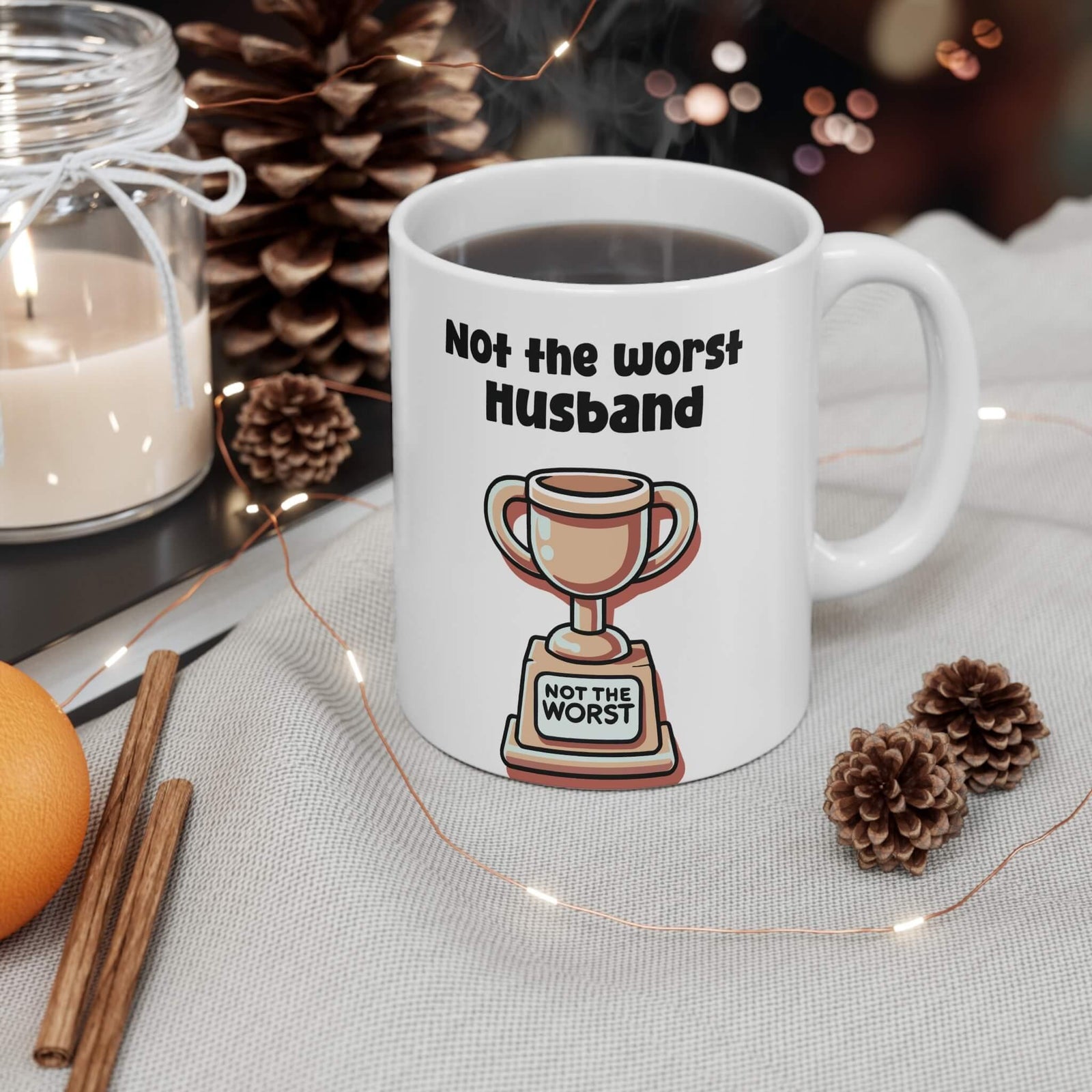 “Not the Worst” Trophy Mug – Personalised | Buy Online from The Home Crafters