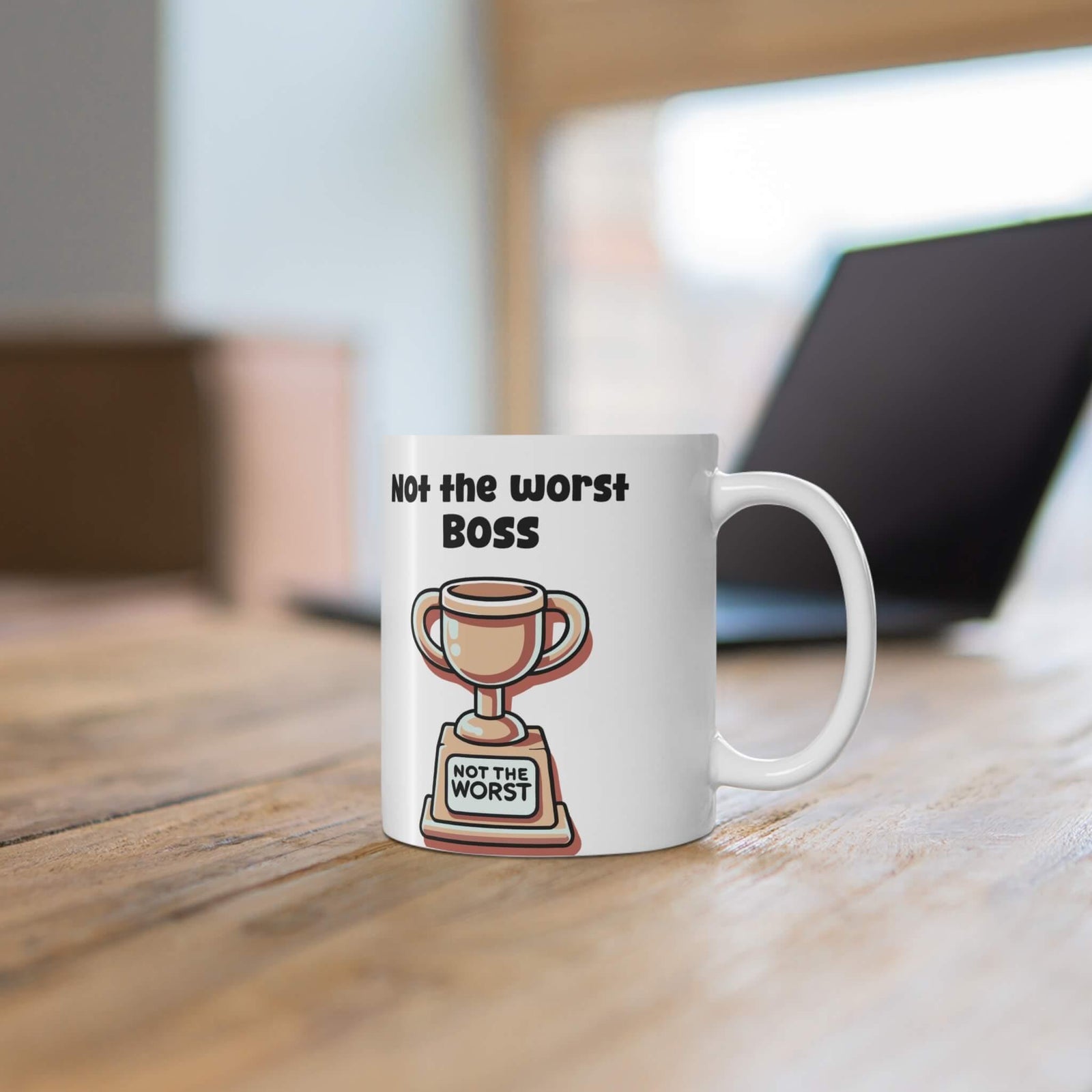 “Not the Worst” Trophy Mug – Personalised | Buy Online from The Home Crafters