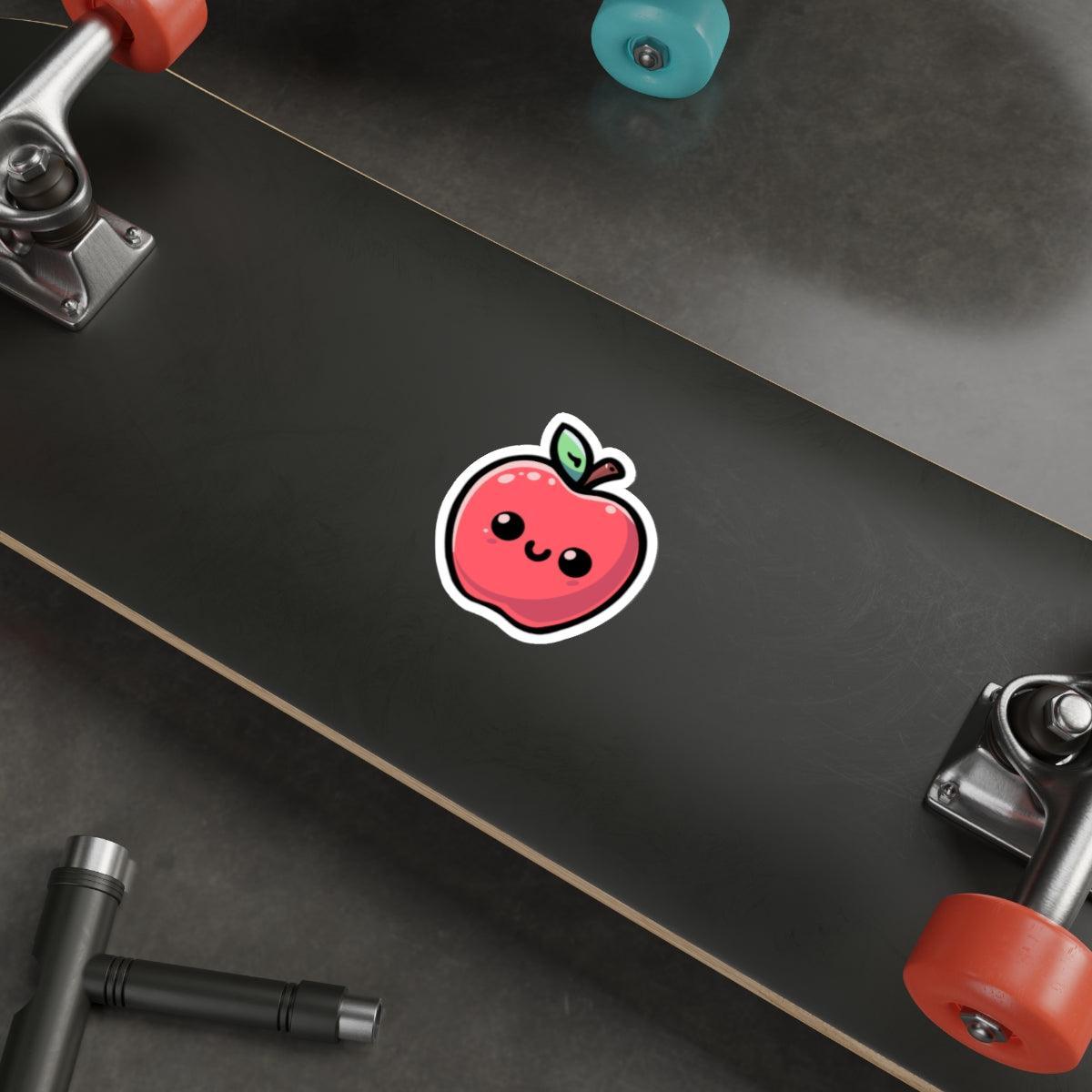 Cute Apple Sticker – Smiling Fruit Waterproof Vinyl Decal | Buy Online from The Home Crafters