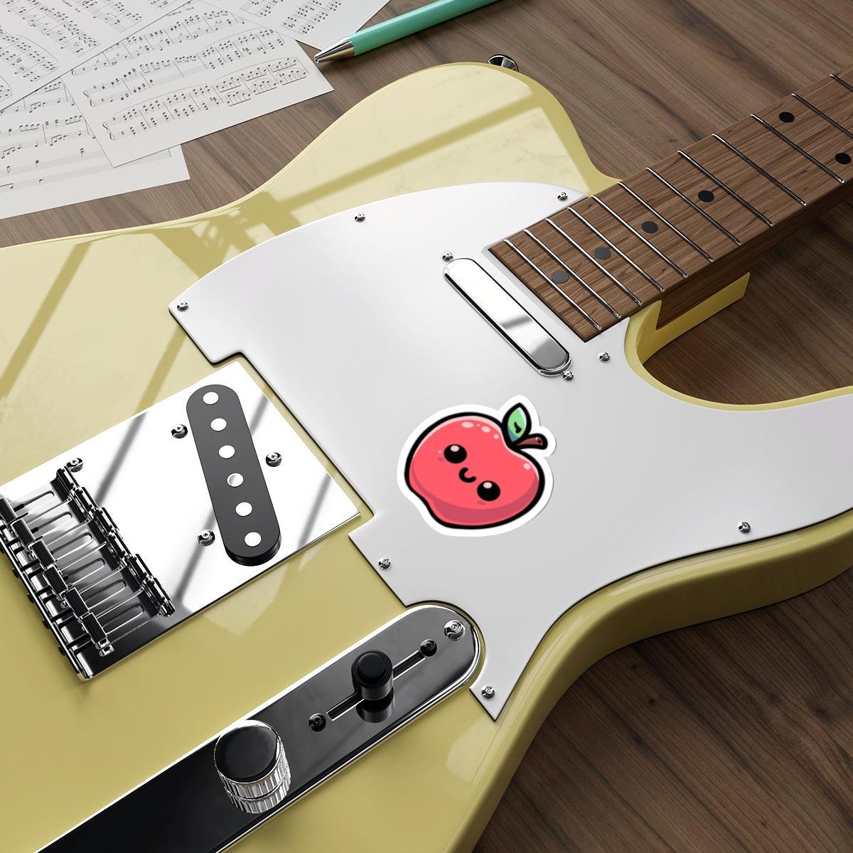Cute Apple Sticker – Smiling Fruit Waterproof Vinyl Decal | Buy Online from The Home Crafters
