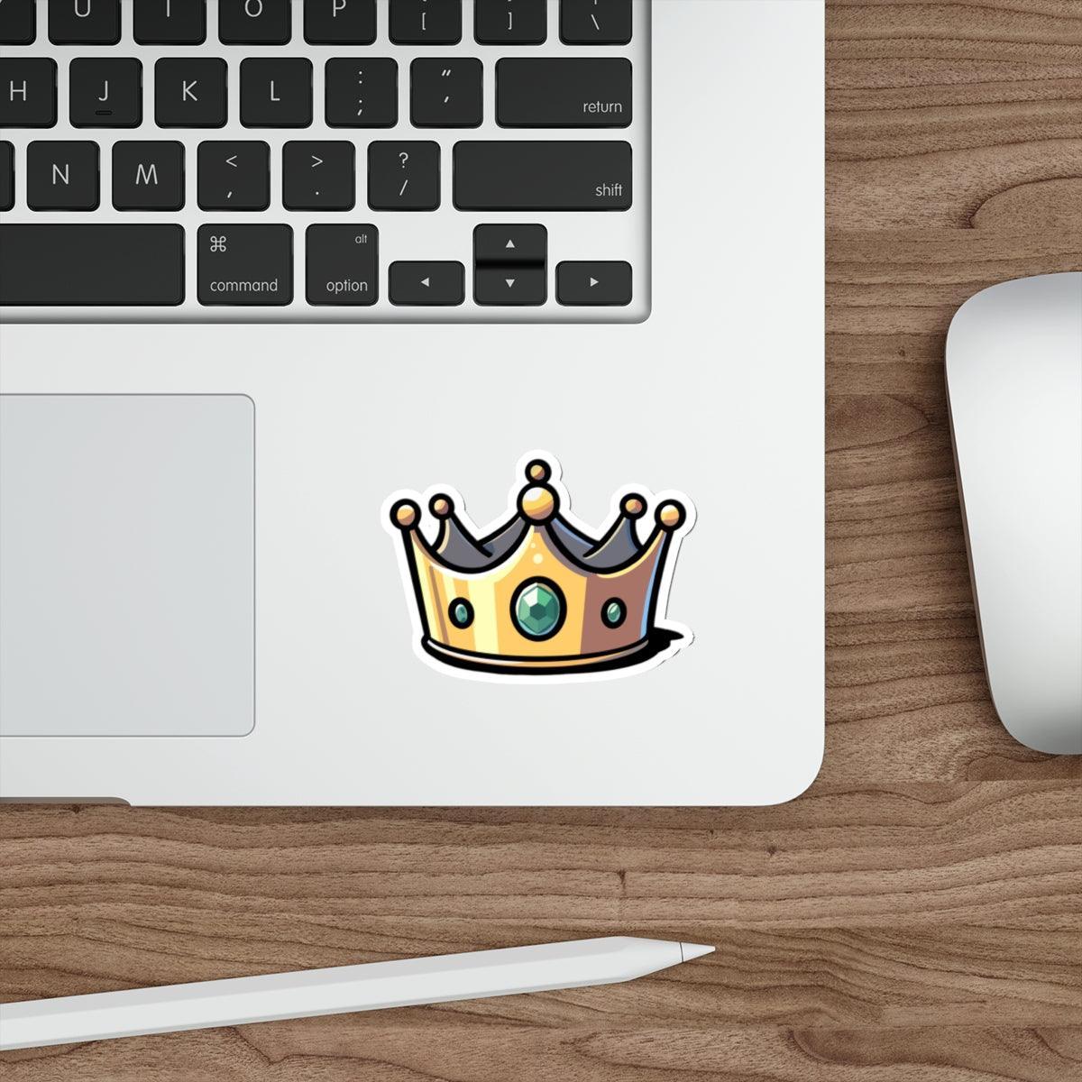 Cartoon Crown Sticker – Fun Royal Kawaii Waterproof Decal | Buy Online from The Home Crafters