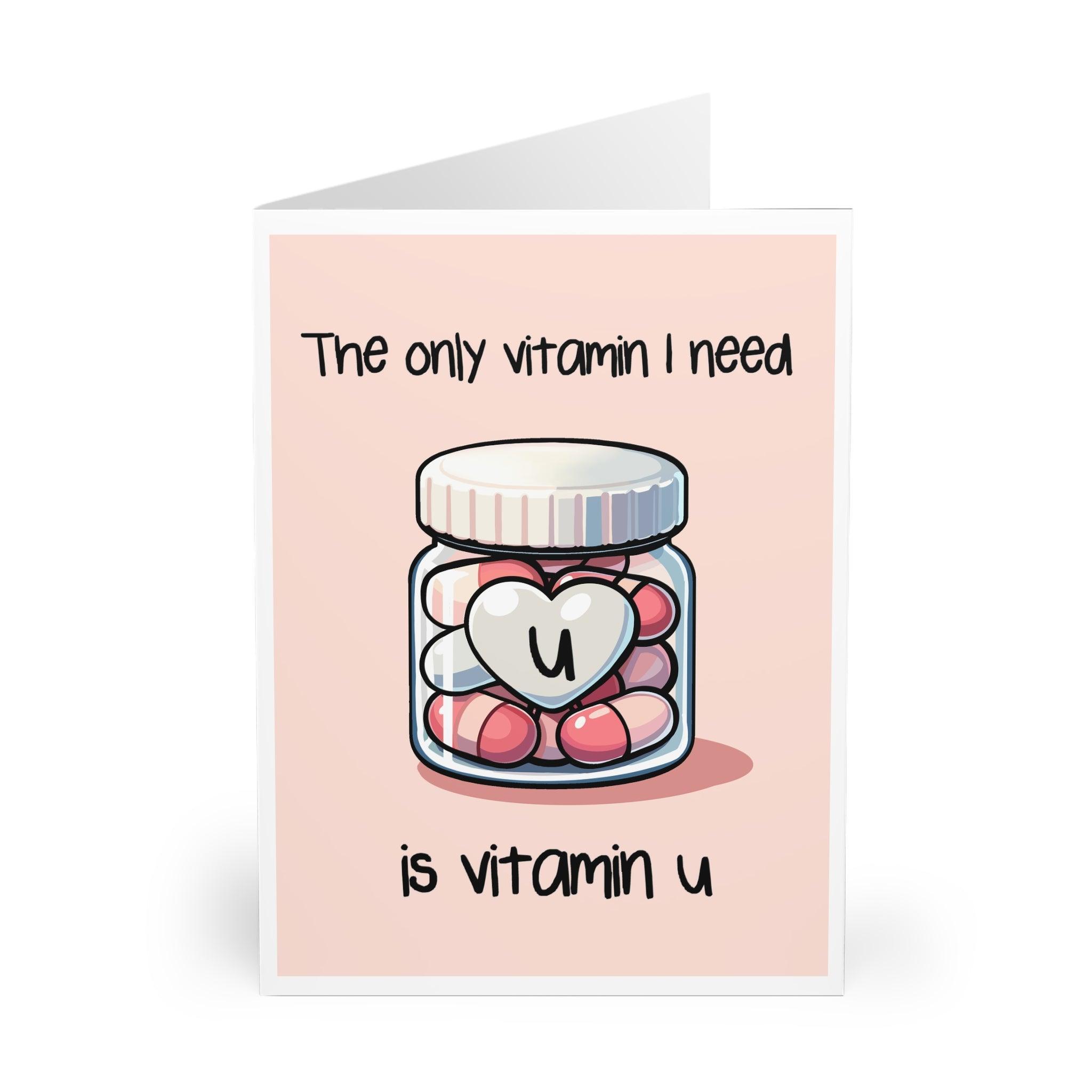 Vitamin U Card – Funny Love Card for Him or Her | Buy Online from The Home Crafters