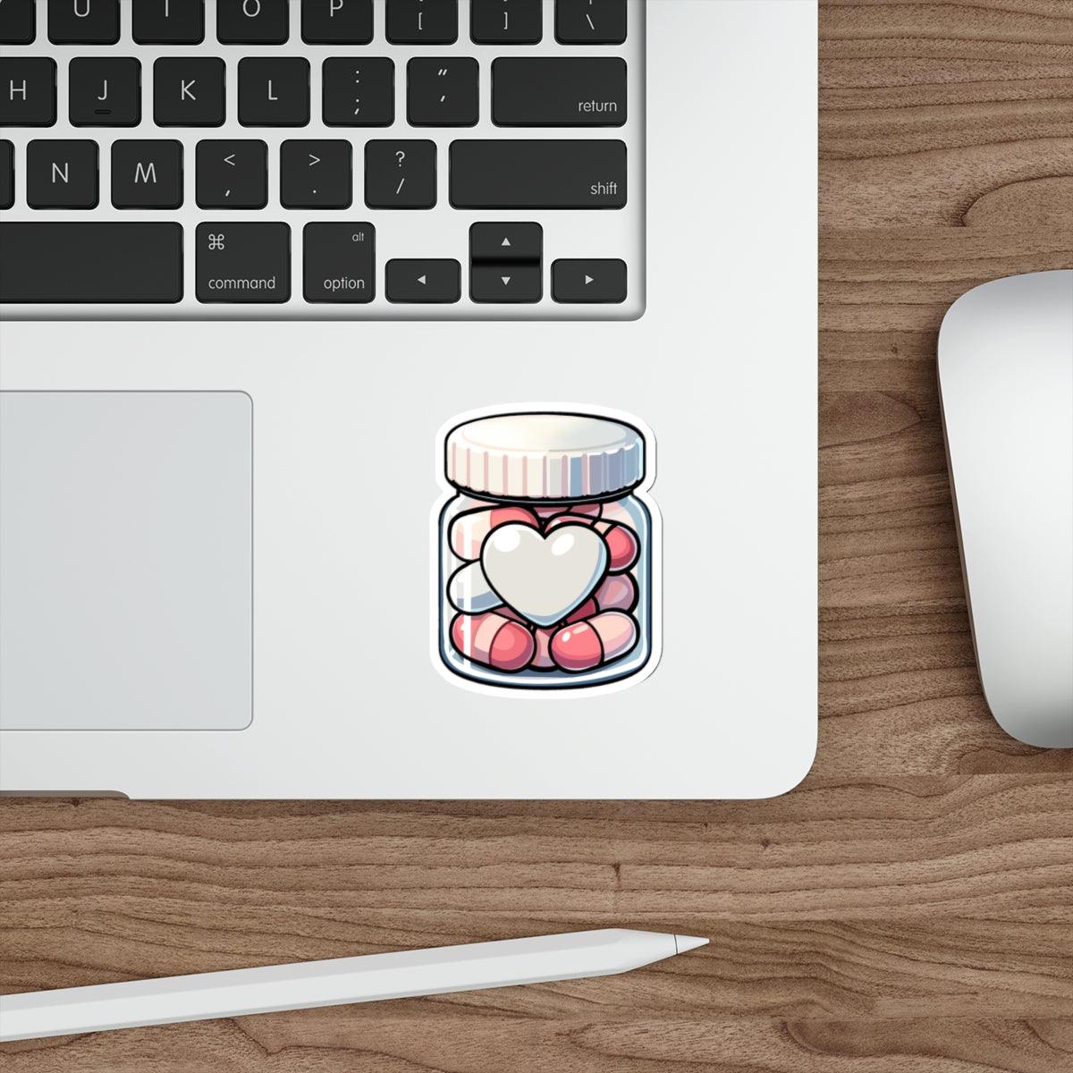 Love Pills Sticker – Cute Healing Capsule Vinyl Decal | Buy Online from The Home Crafters