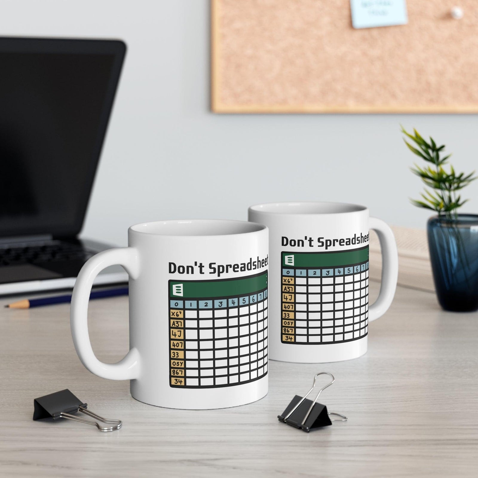 Don’t Spreadsheet Mug | Excel Pun 11 oz Gift | Buy Online from The Home Crafters