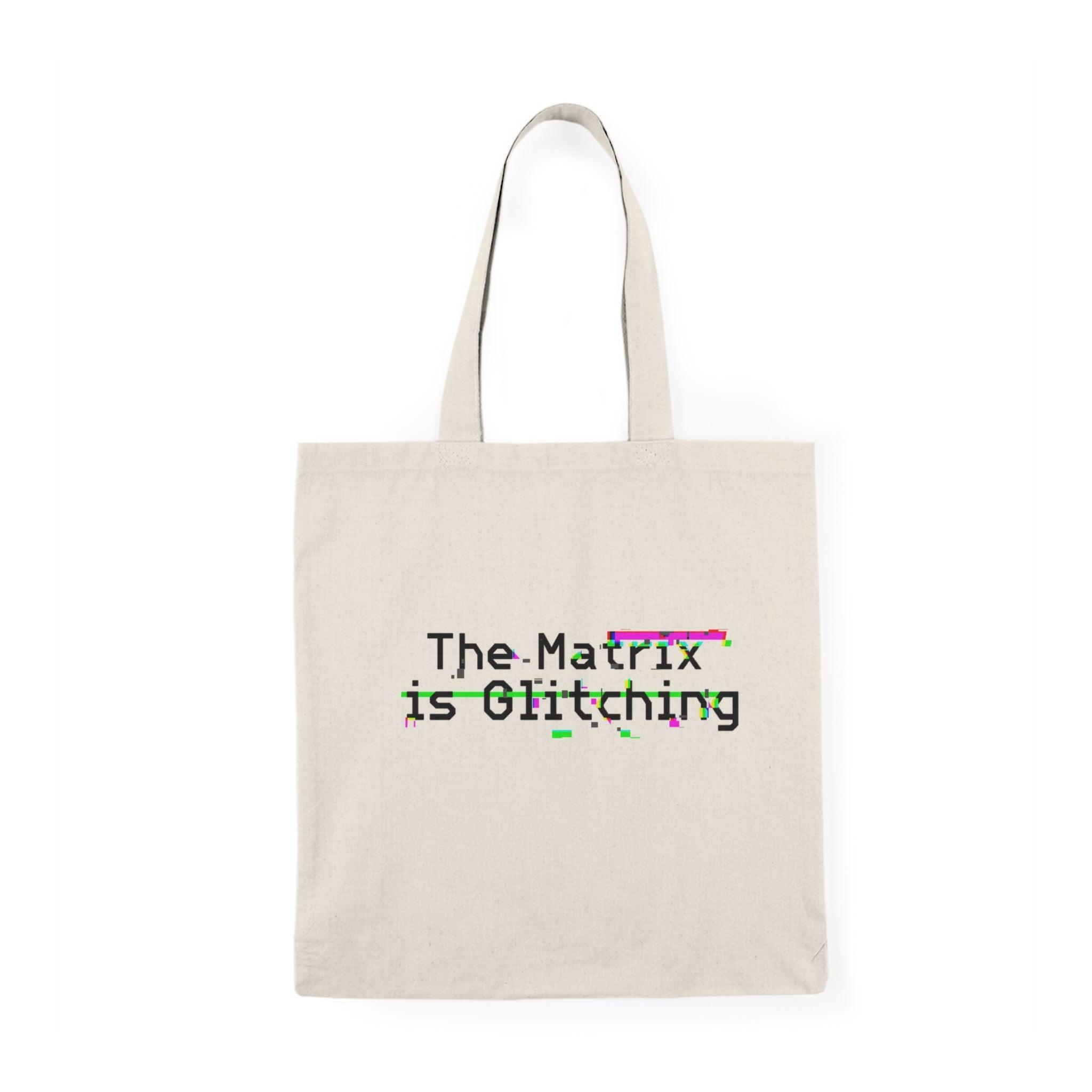 The Matrix Is Glitching Tote Bag – Bold Cyber Glitch Art | Buy Online from The Home Crafters
