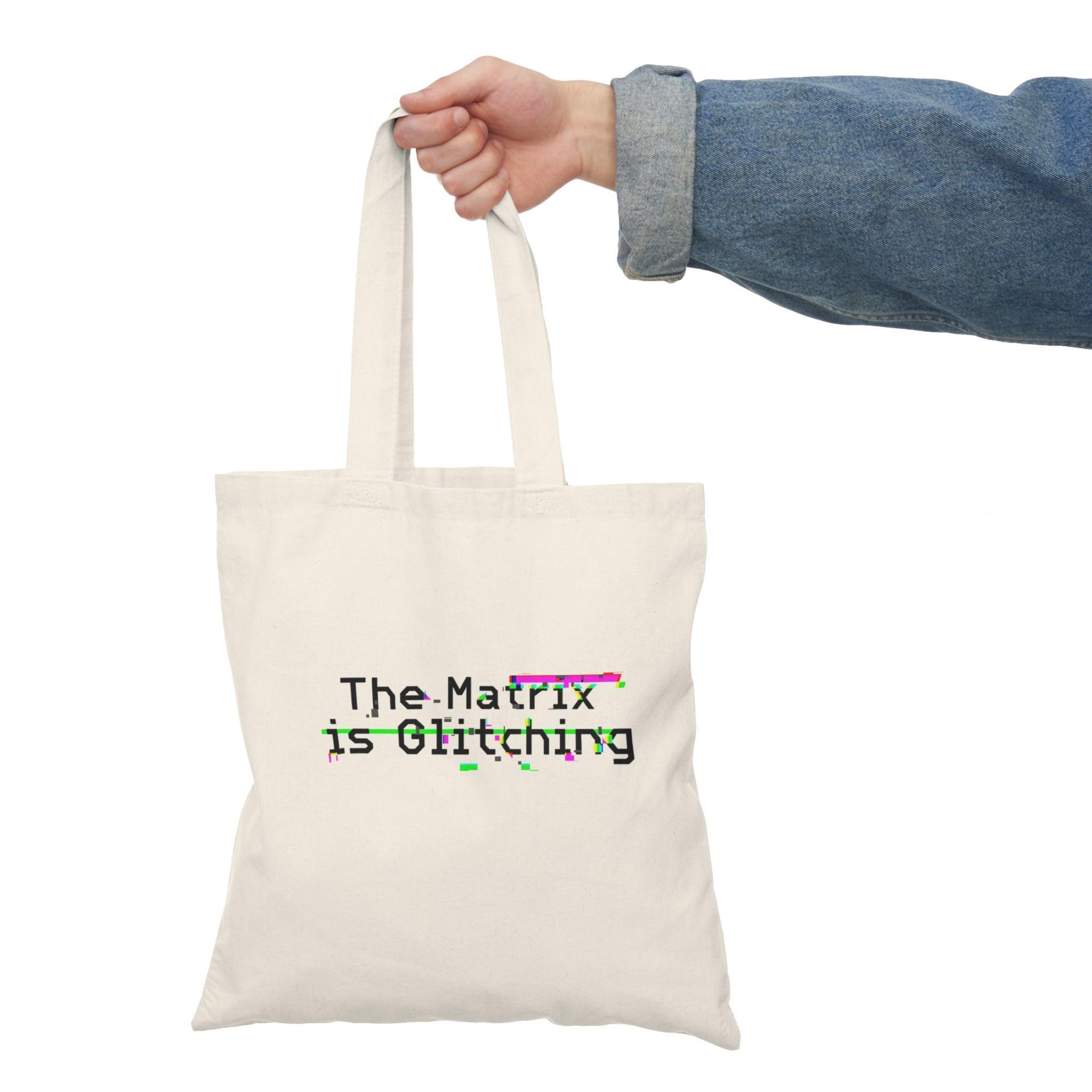 The Matrix Is Glitching Tote Bag – Bold Cyber Glitch Art | Buy Online from The Home Crafters