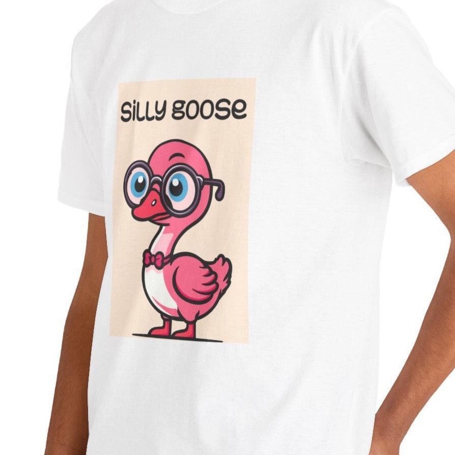Silly Goose T-Shirt | Funny Pink Goose Graphic Tee | Buy Online from The Home Crafters