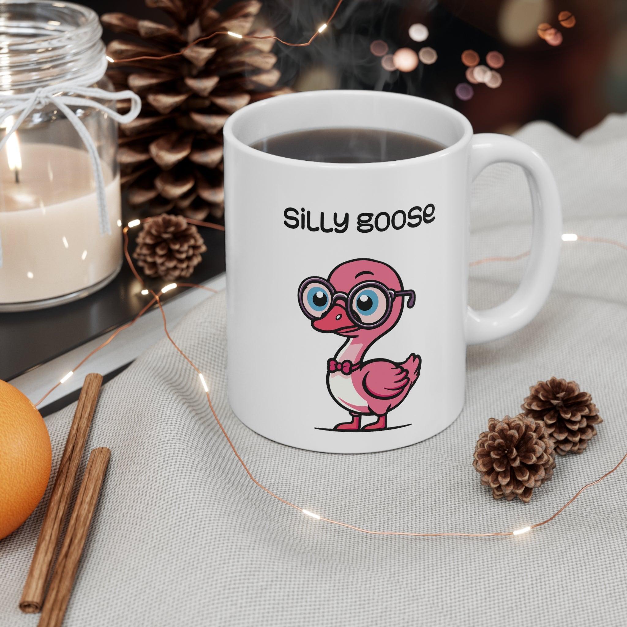 Silly Goose Pink Mug | Quirky 11 oz Gift | Buy Online from The Home Crafters