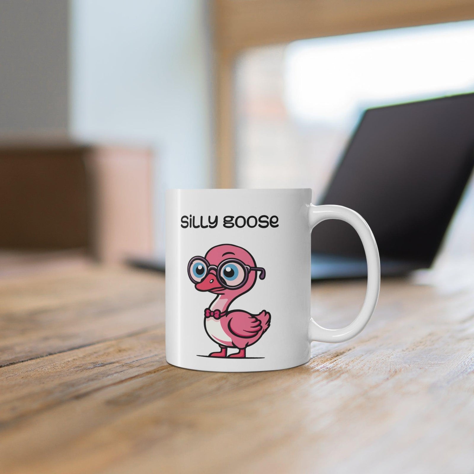 Silly Goose Pink Mug | Quirky 11 oz Gift | Buy Online from The Home Crafters