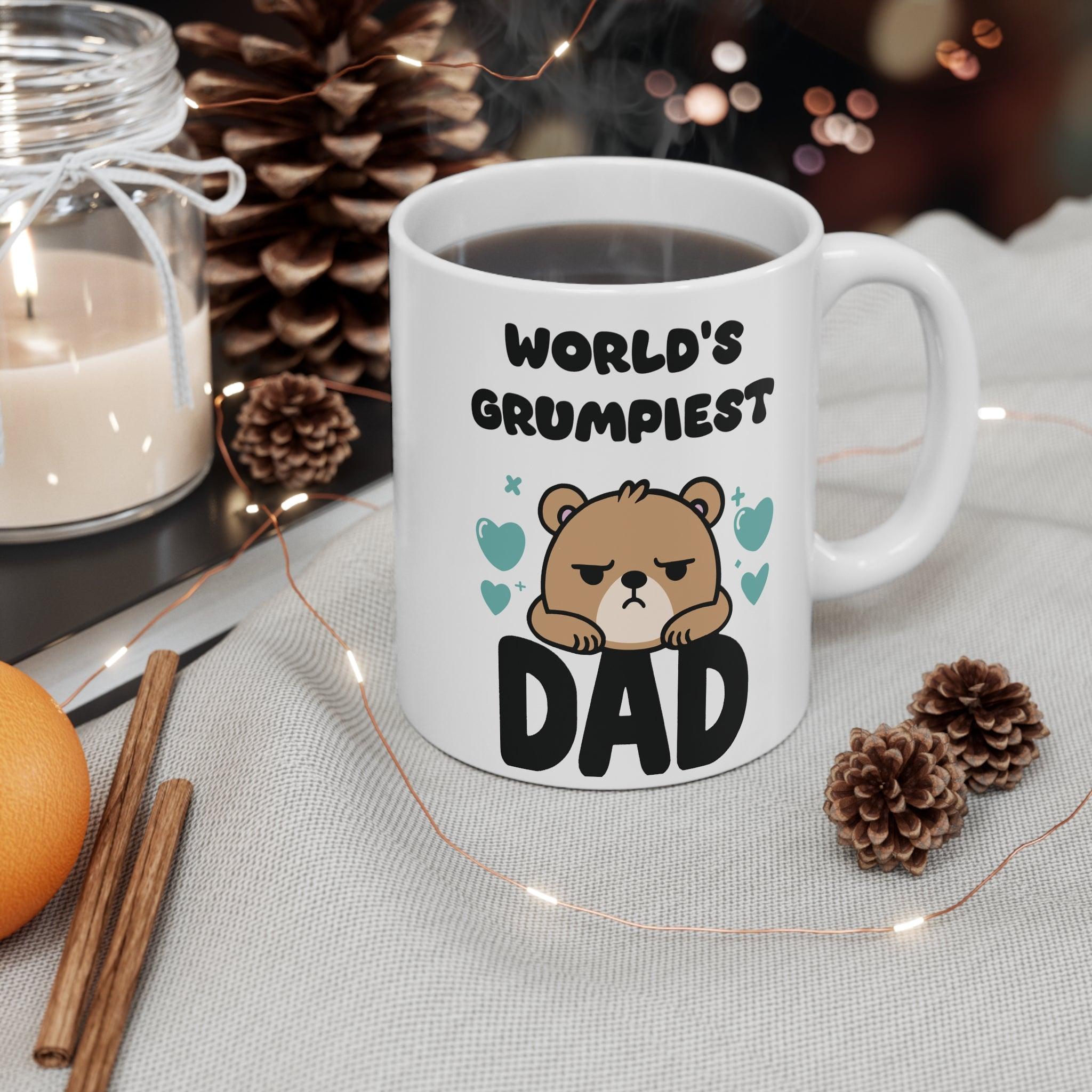 World’s Grumpiest Dad Mug | Funny Bear 11 oz Gift | Buy Online from The Home Crafters