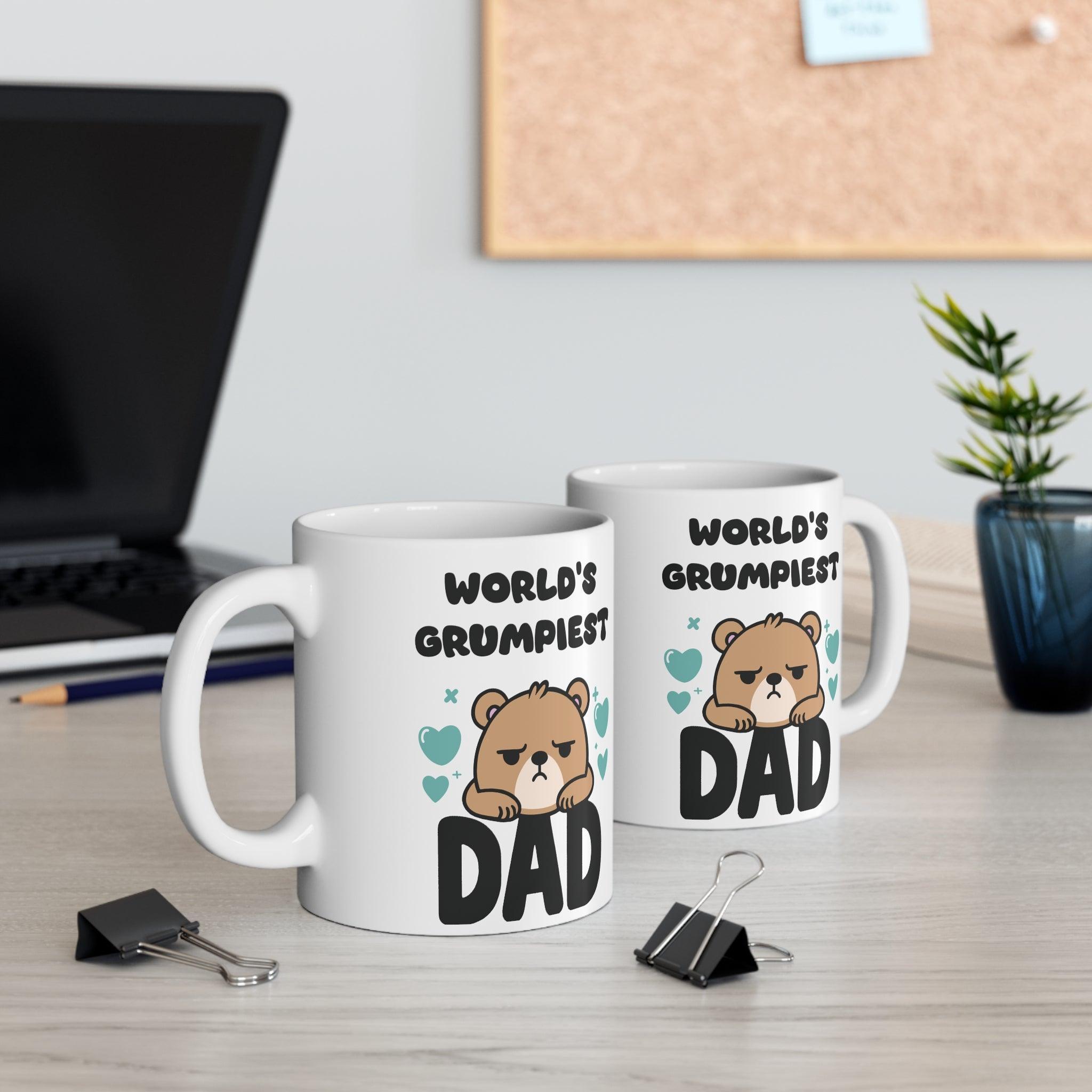 World’s Grumpiest Dad Mug | Funny Bear 11 oz Gift | Buy Online from The Home Crafters