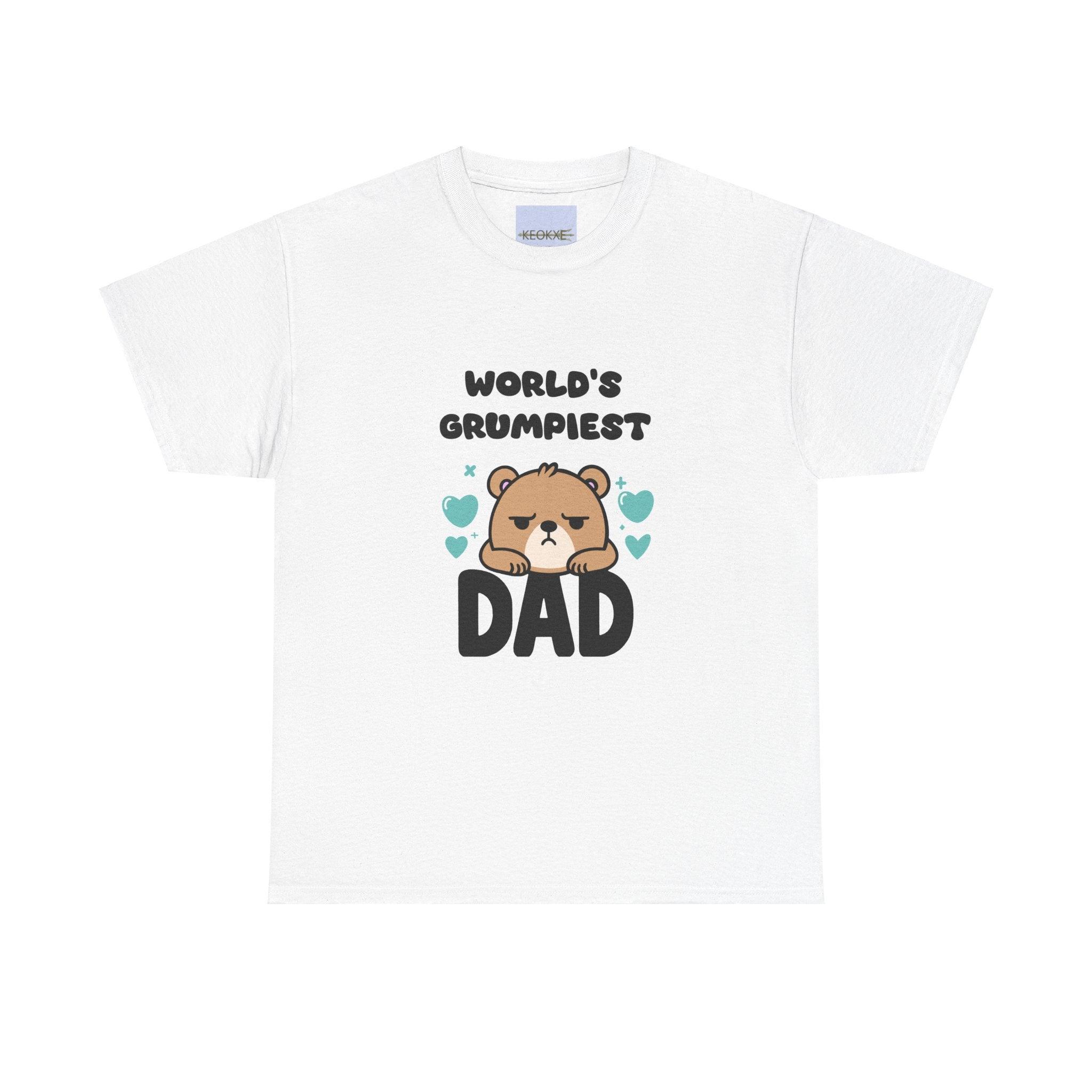 World's Grumpiest Dad T-Shirt | Funny Bear Cartoon Tee | Buy Online from The Home Crafters
