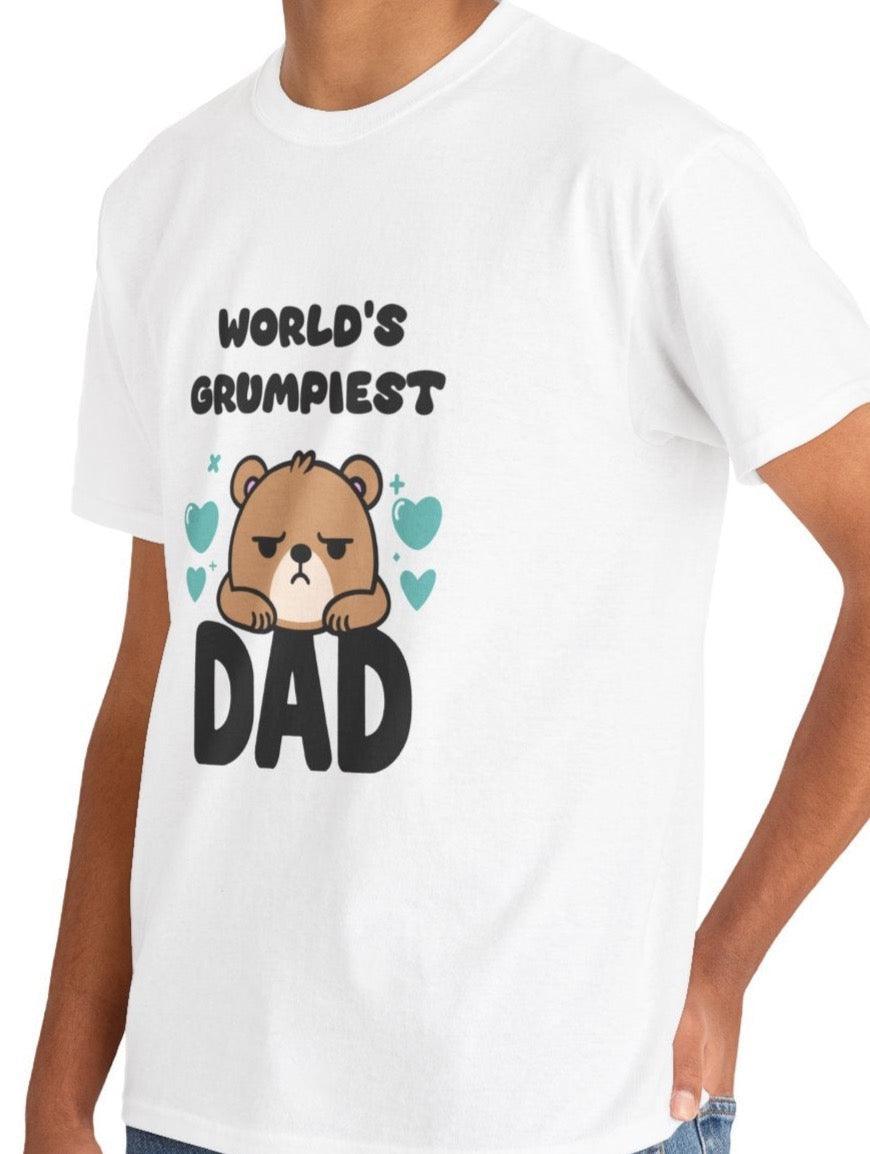 World's Grumpiest Dad T-Shirt | Funny Bear Cartoon Tee | Buy Online from The Home Crafters
