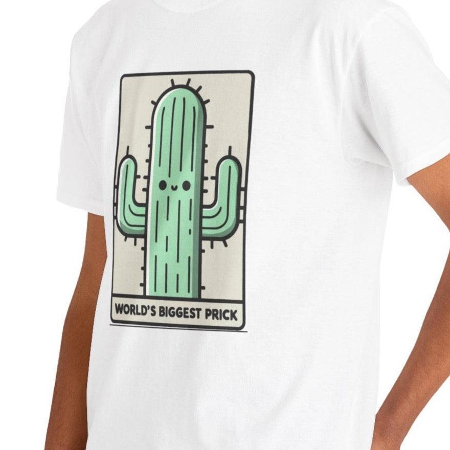 World’s Biggest Prick T-Shirt | Funny Cactus Cartoon Tee | Buy Online from The Home Crafters