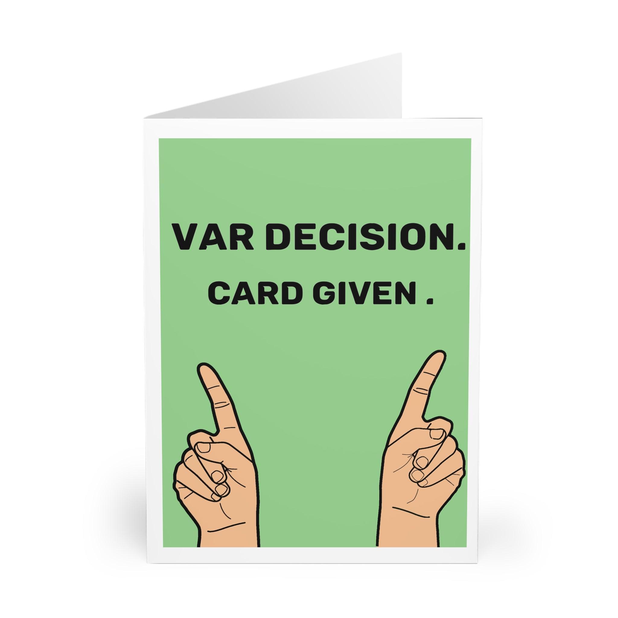 VAR Decision: Card Given – Funny Football Greeting Card | Buy Online from The Home Crafters