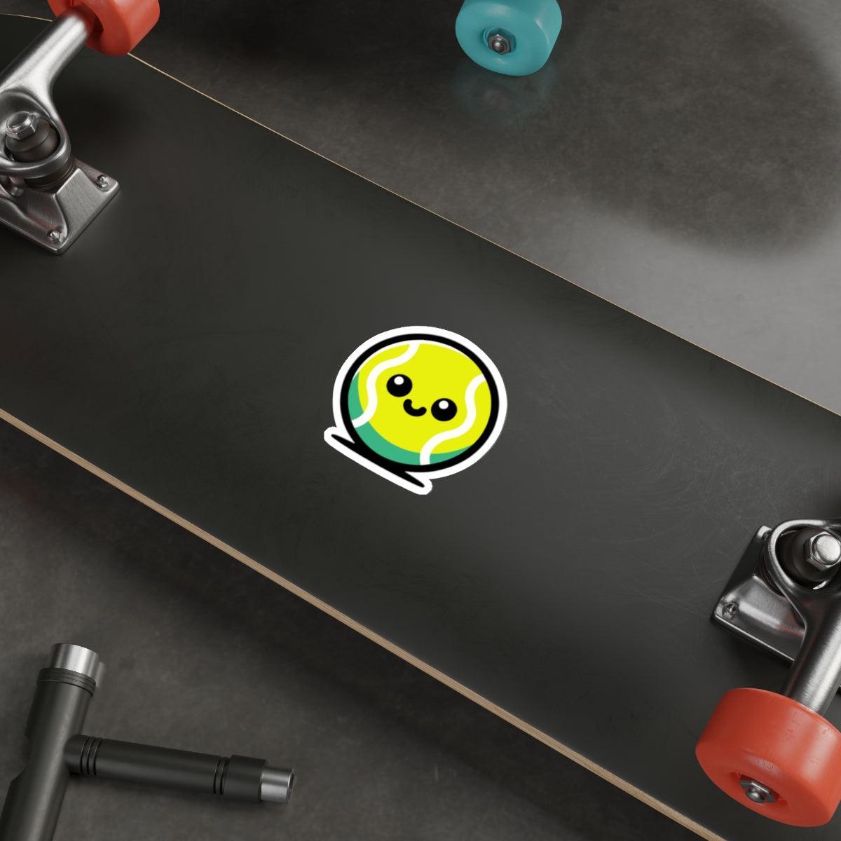 Cartoon Tennis Ball Sticker – Sporty Vinyl Waterproof Decal | Buy Online from The Home Crafters