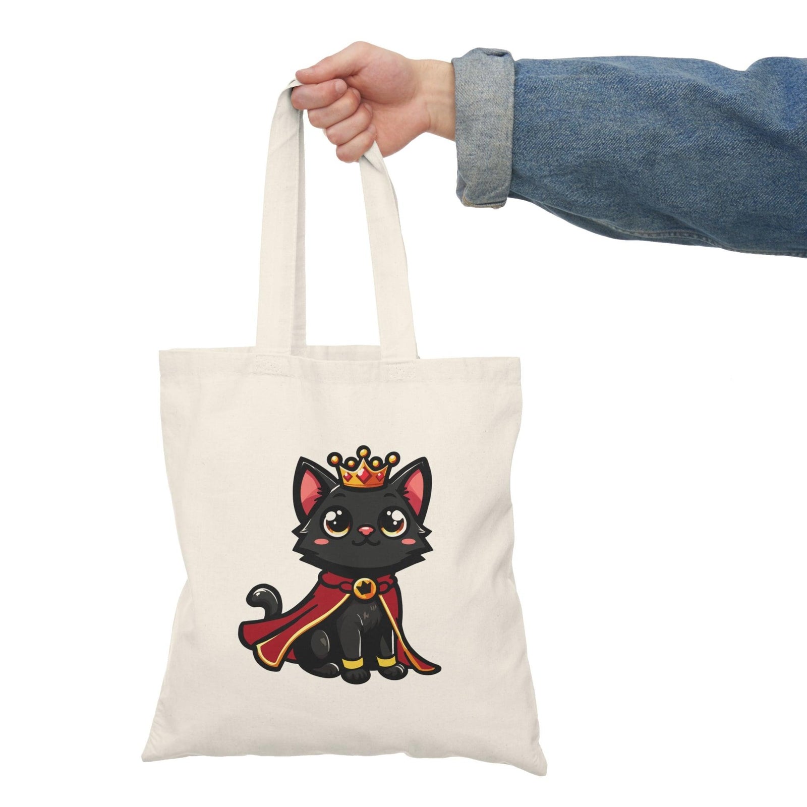 Royal Kitten Tote Bag – Crowned Cat Tote in Recycled Cotton | Buy Online from The Home Crafters