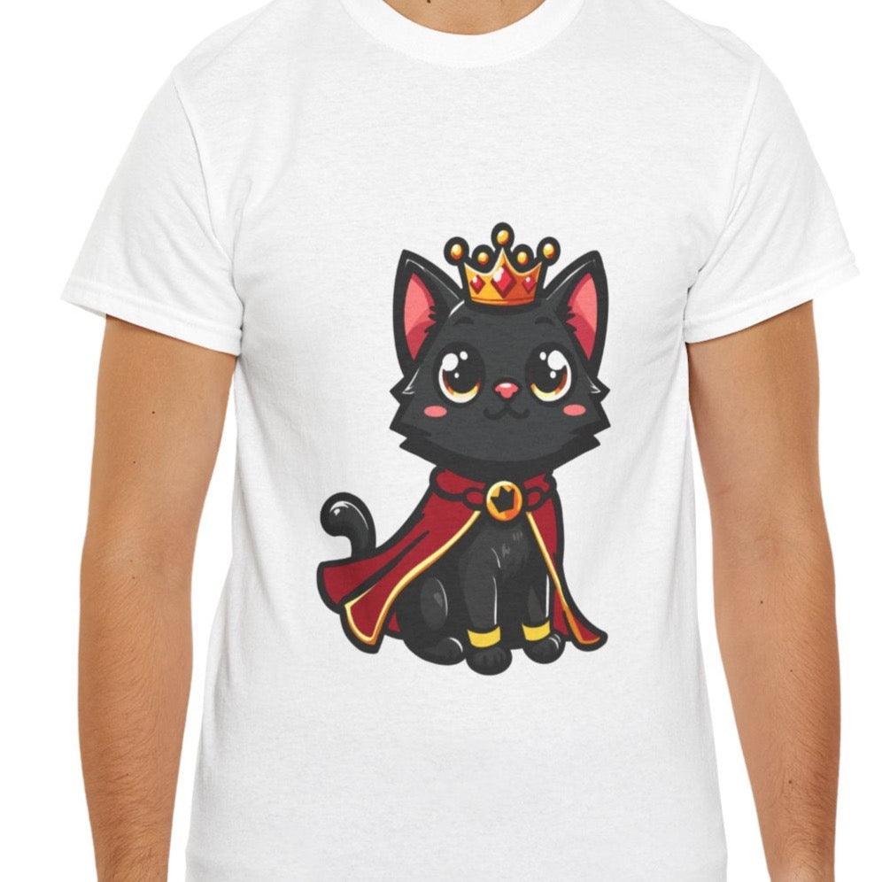 Regal Kitten T-Shirt – Cute Royal Black Cat Tee | Buy Online from The Home Crafters