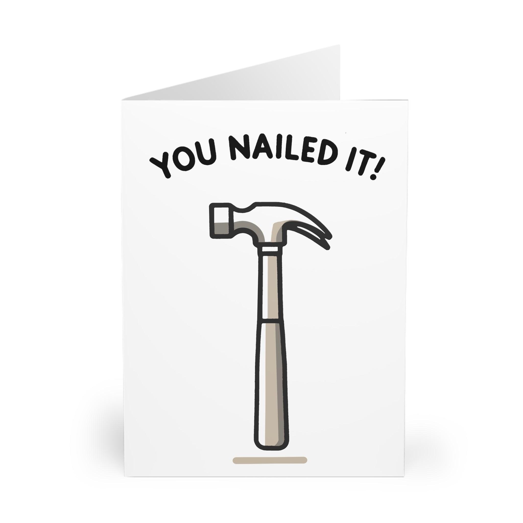 You Nailed It – Funny Hammer Congrats Card for Any Win | Buy Online from The Home Crafters