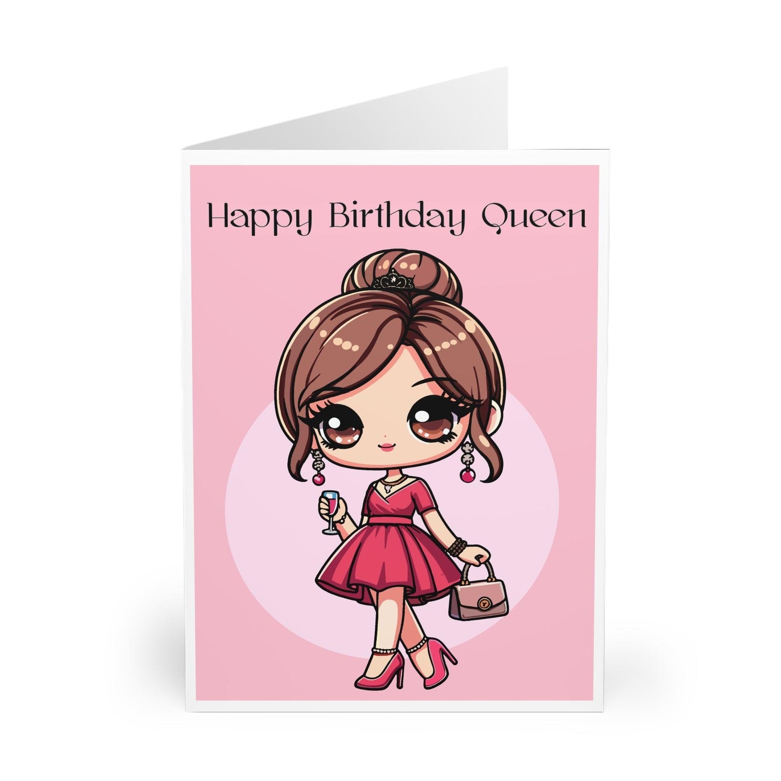 Happy Birthday Queen – Pink Gown Card for Her Big Day | Buy Online from The Home Crafters