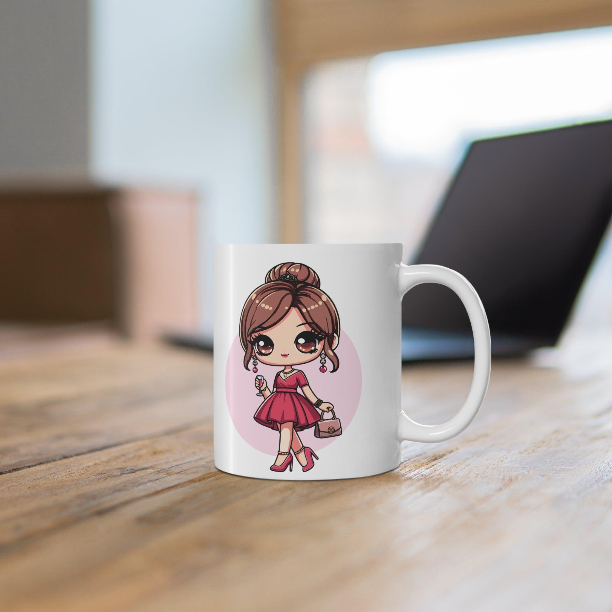 Princess in Pink Dress Mug | Fairy - Tale 11 oz Gift | Buy Online from The Home Crafters