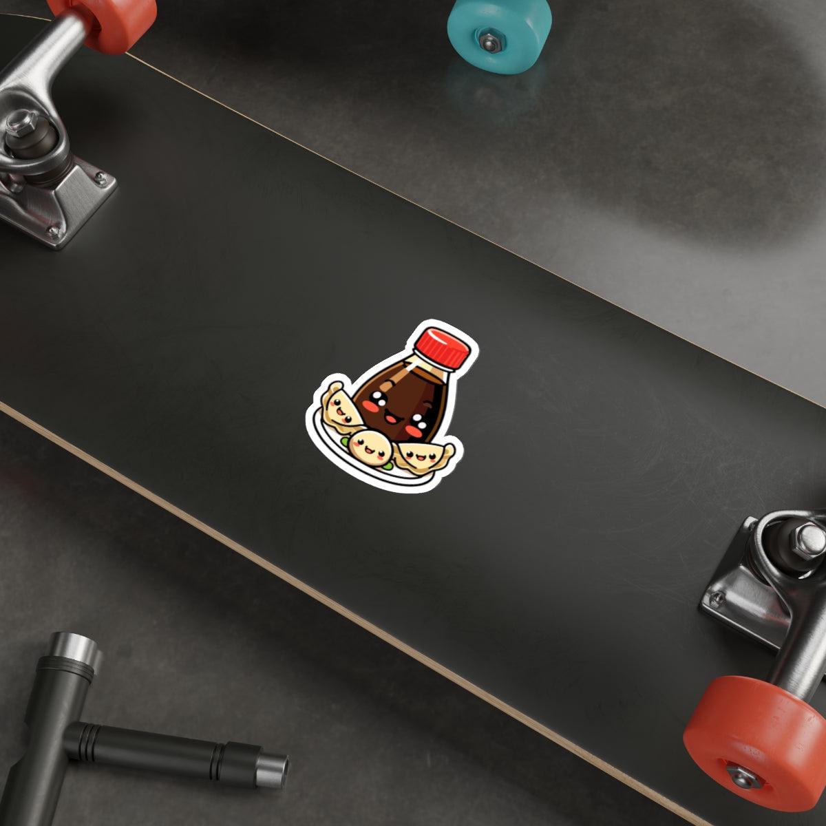 Soy Sauce & Gyozas Sticker – Cute Asian Food Vinyl Decal | Buy Online from The Home Crafters