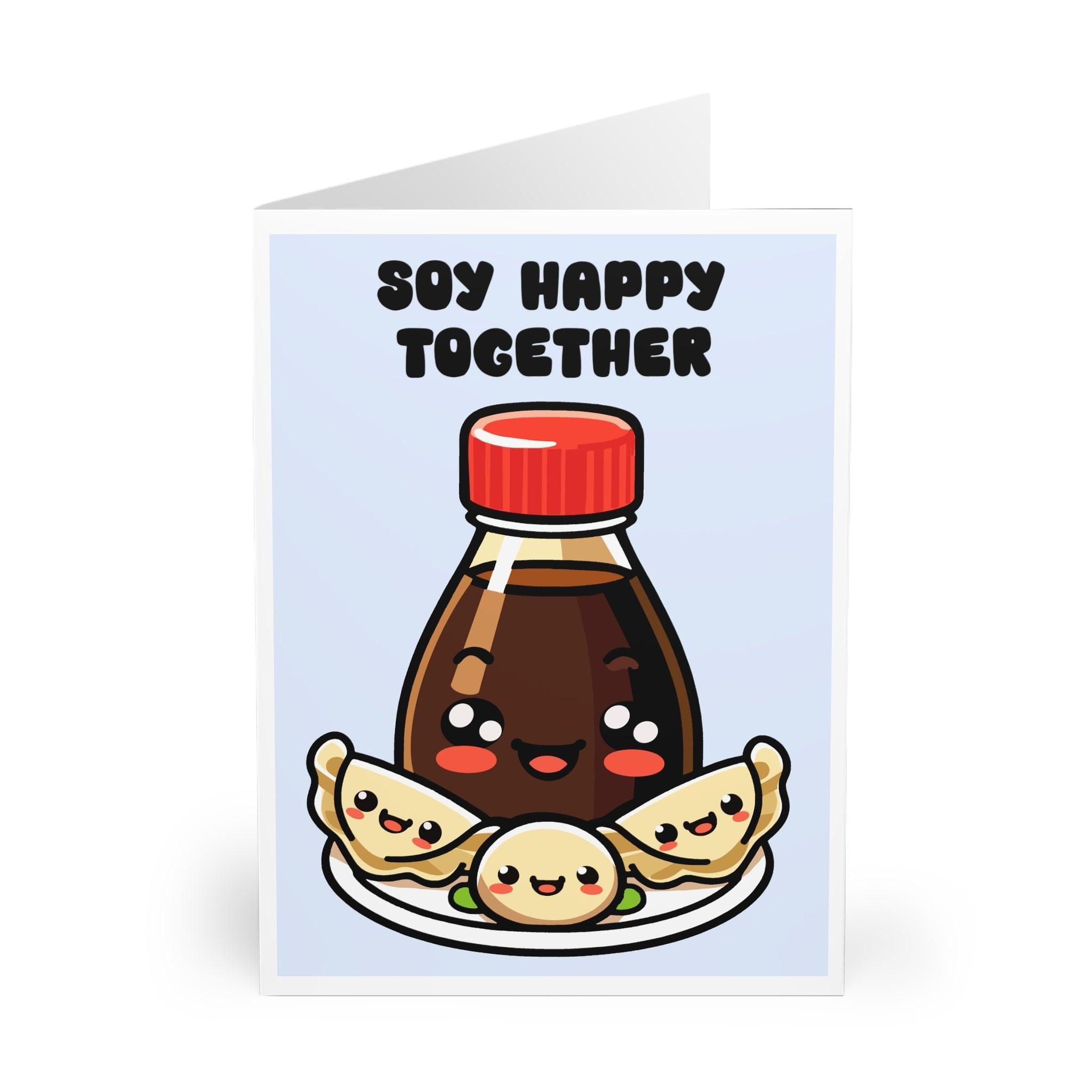 Soy Happy Together Card – Cute Foodie Pun for Couples | Buy Online from The Home Crafters