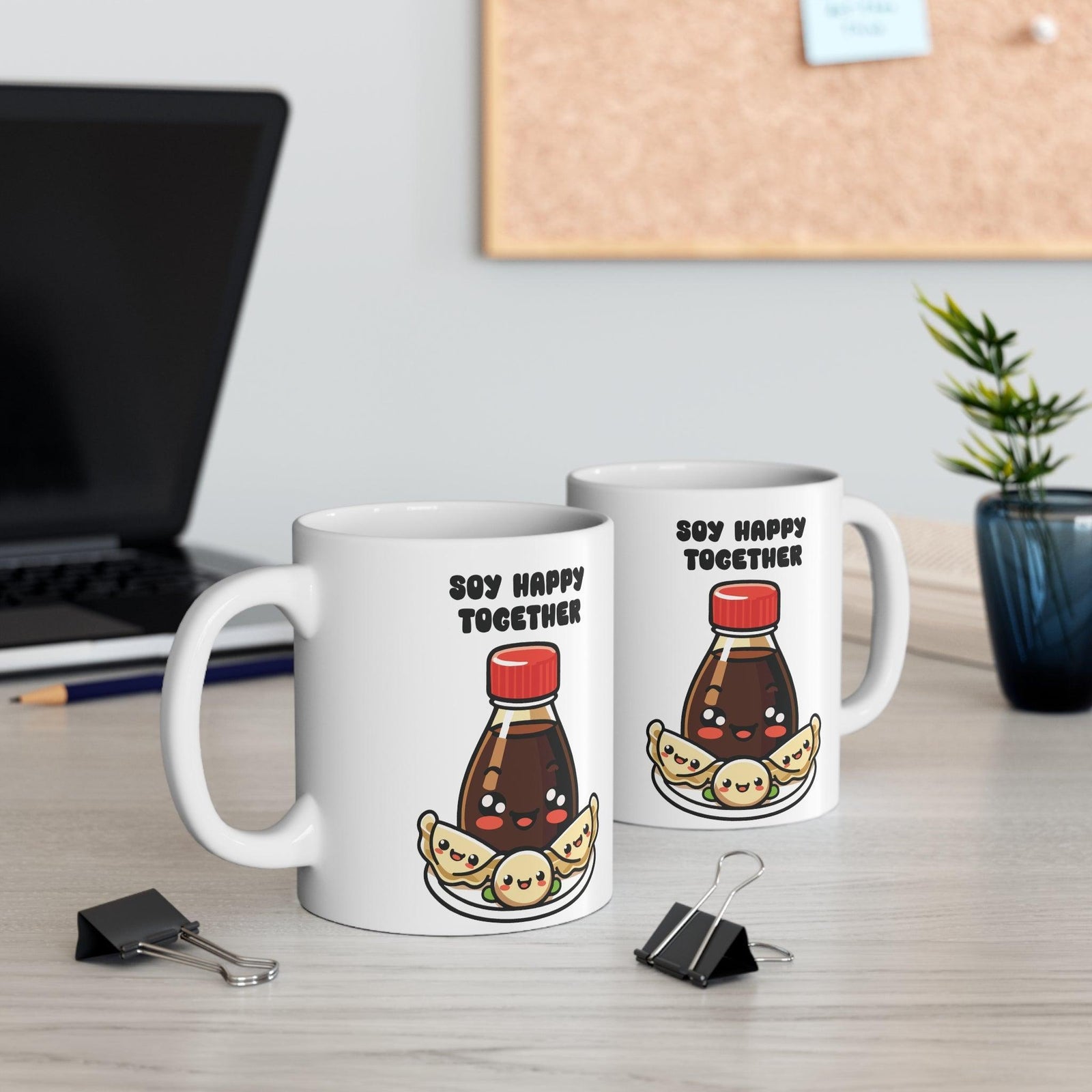 Soy Happy Together Mug | Cute Soy & Gyoza 11 oz | Buy Online from The Home Crafters