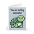 You Are Turtley Awesome Card – Cute Turtle Encouragement | Buy Online from The Home Crafters