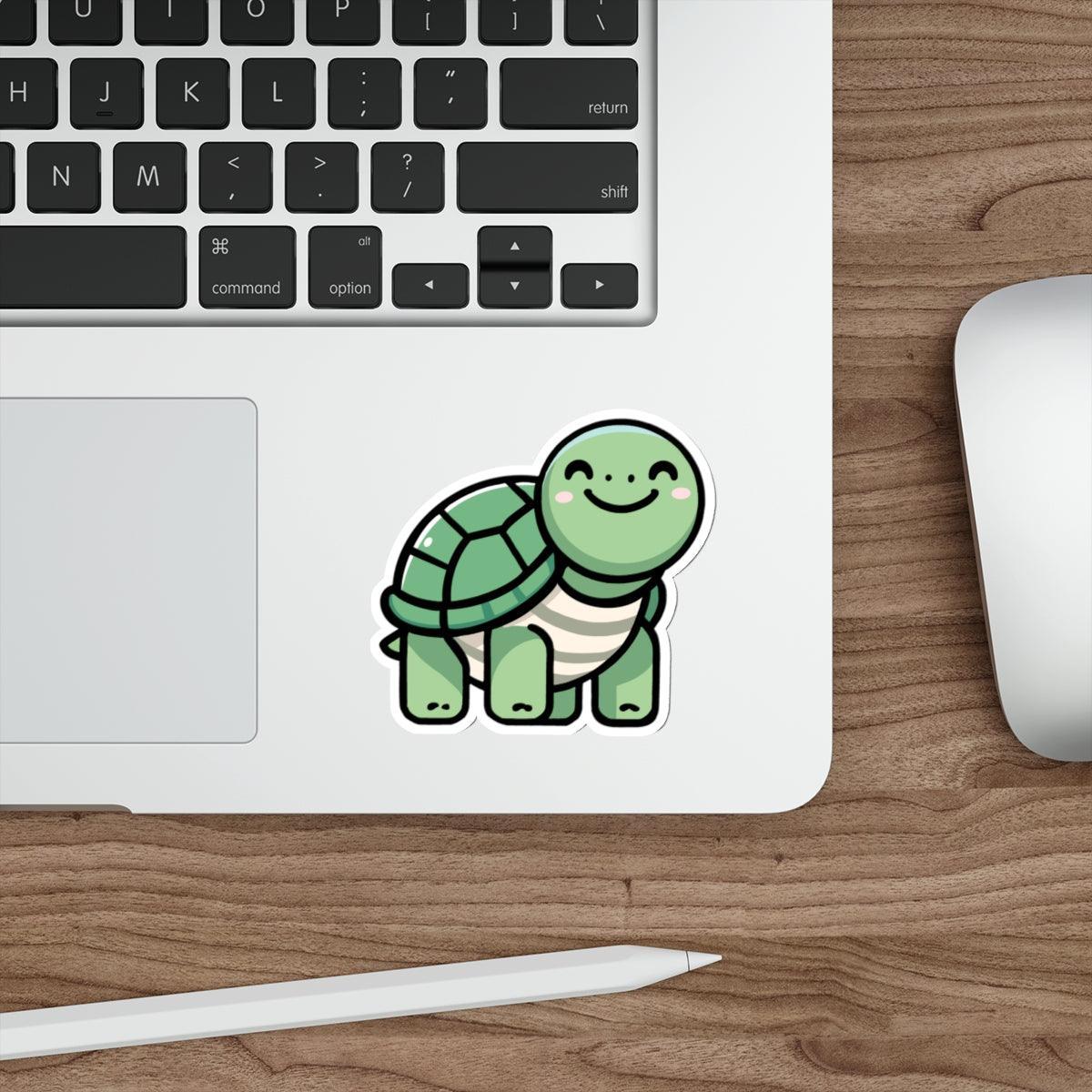 Cartoon Turtle Sticker – Cute Waterproof Animal Vinyl Decal | Buy Online from The Home Crafters