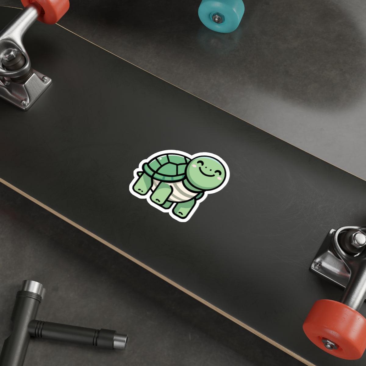Cartoon Turtle Sticker – Cute Waterproof Animal Vinyl Decal | Buy Online from The Home Crafters