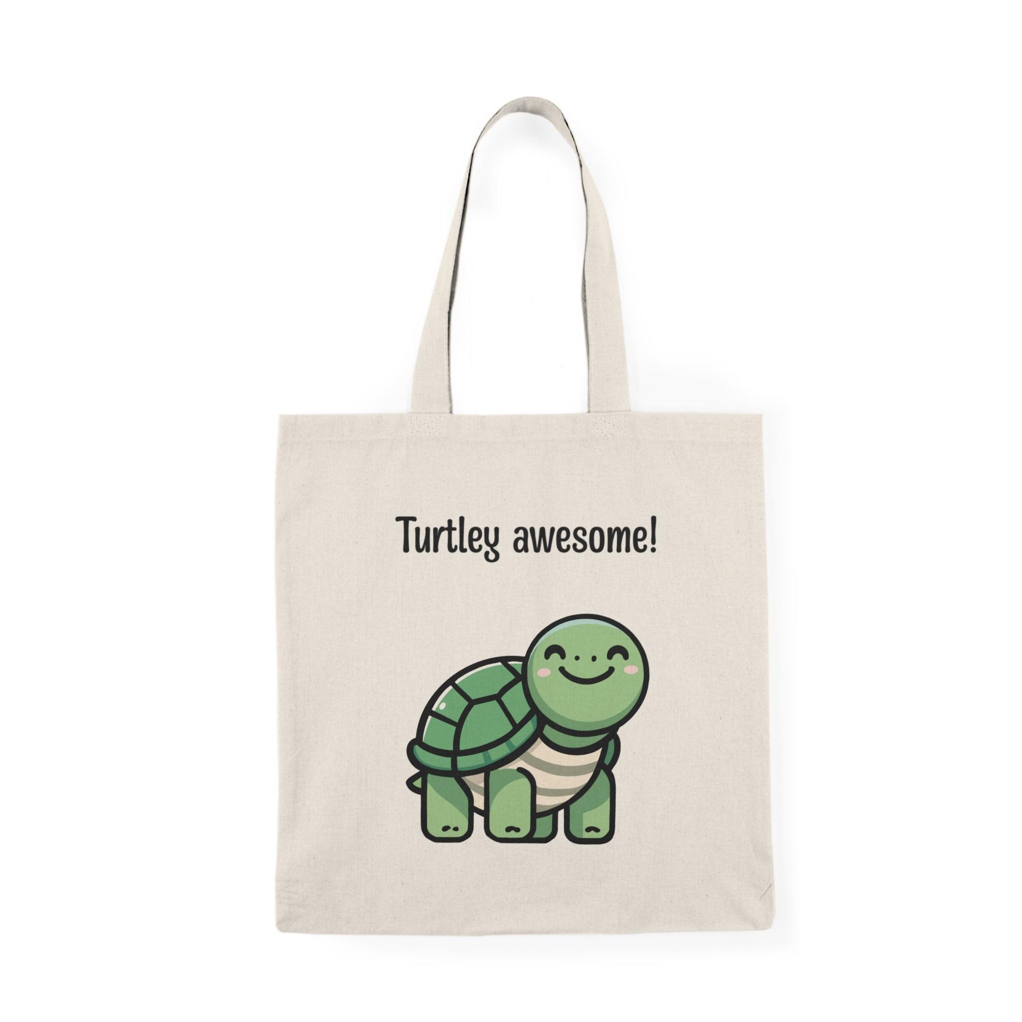 Turtley Awesome Tote Bag – Cute Cartoon Turtle Eco Bag | Buy Online from The Home Crafters